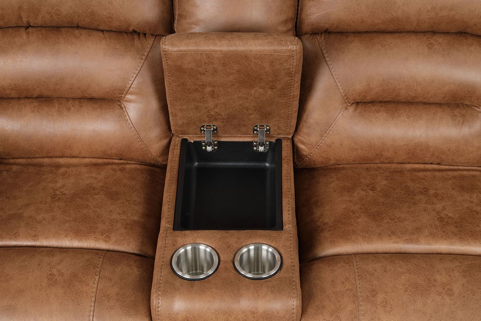 Septimus Sectional, Saddle Brown - Image 3