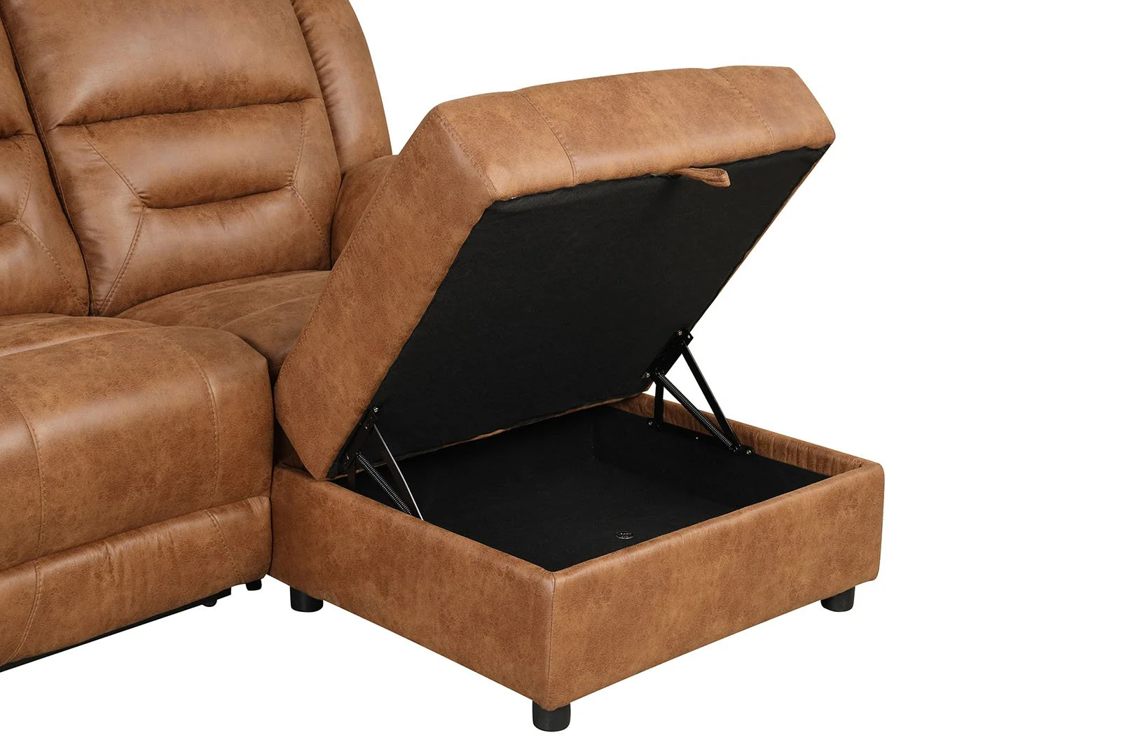 Septimus Sectional, Saddle Brown - Image 8