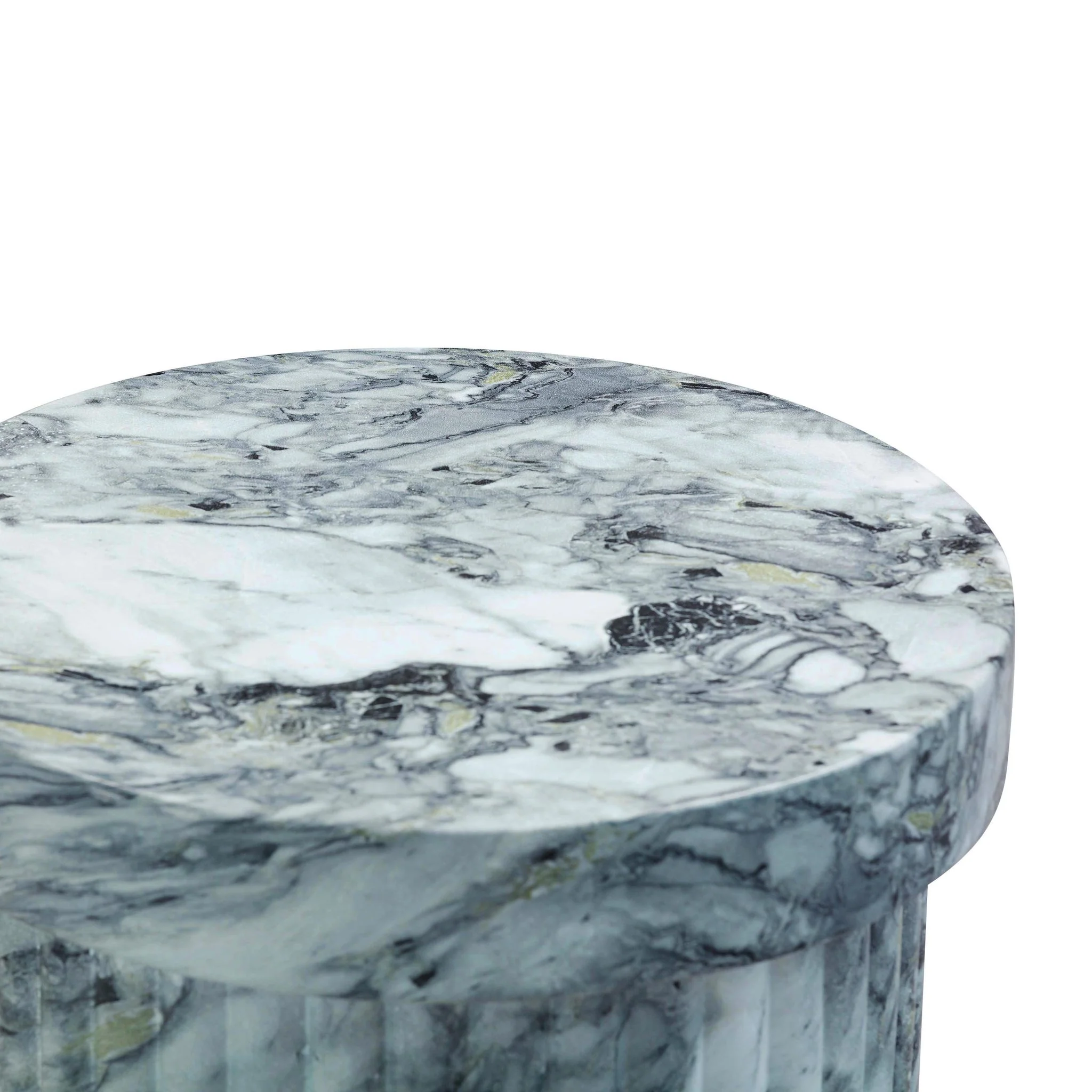 Serafina Marble Pattern Concrete Indoor / Outdoor Side Table - Image 3