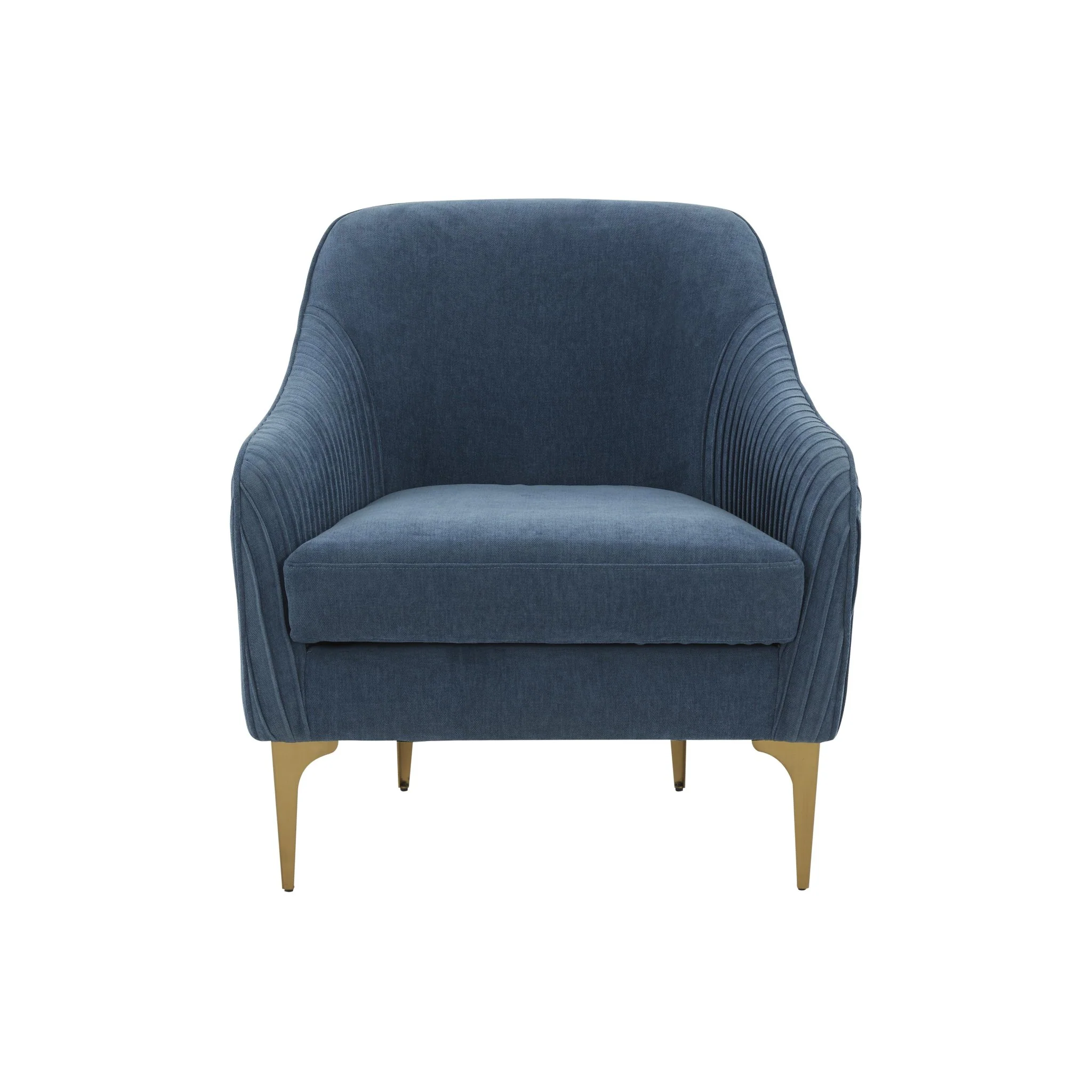 Serena Blue Velvet Accent Chair - Image 4