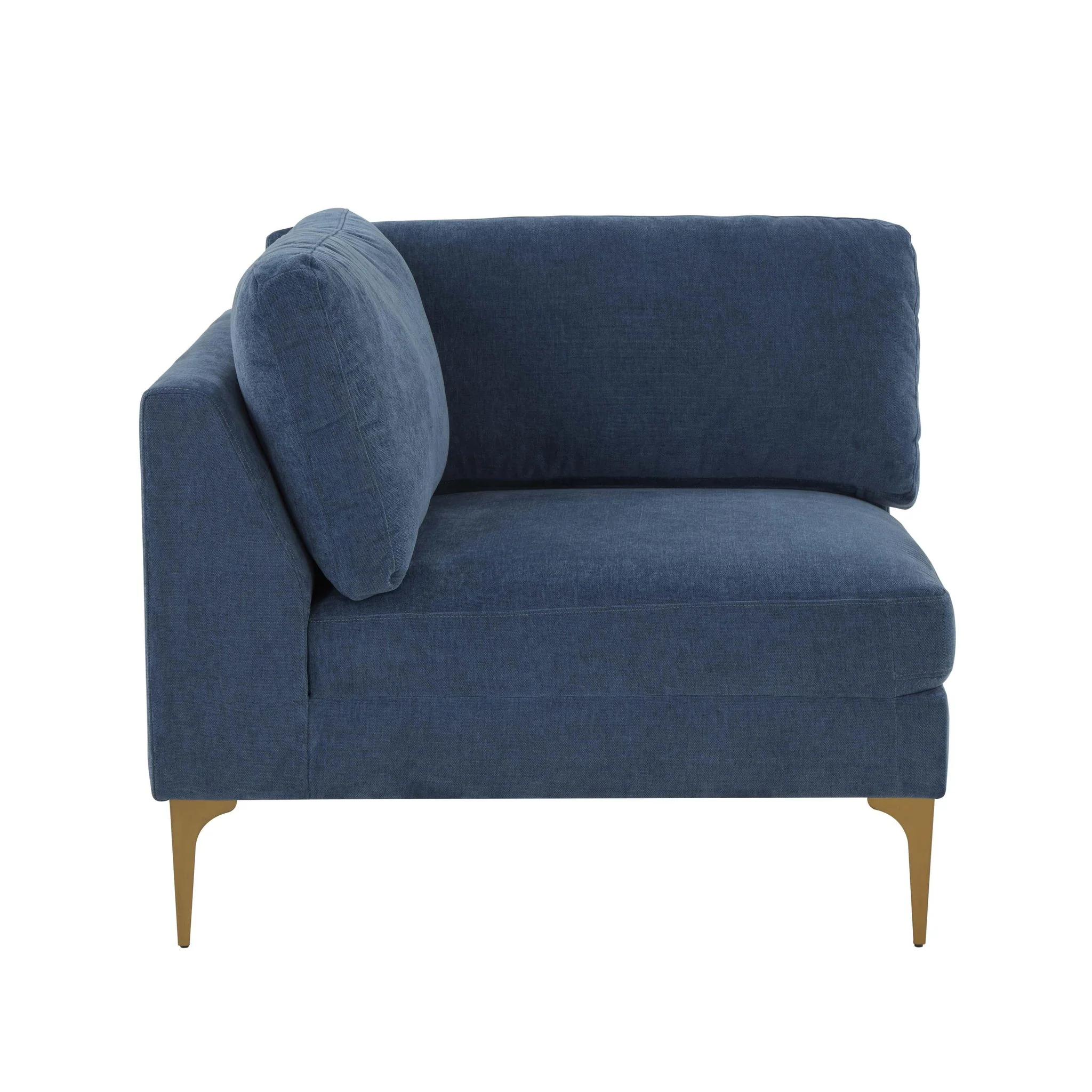 Serena Blue Velvet Corner Seat - Image 2