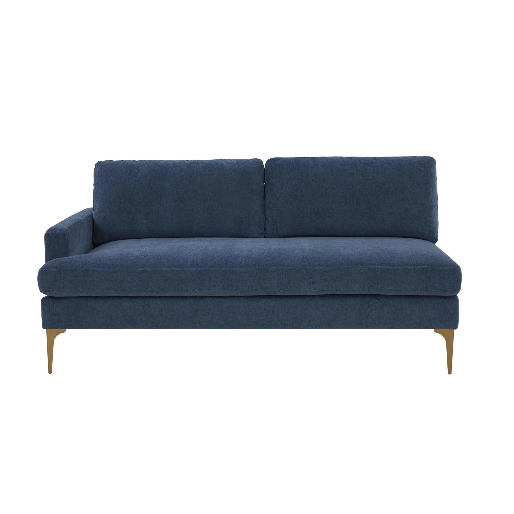 Serena Blue Velvet LAF Loveseat - Image 2