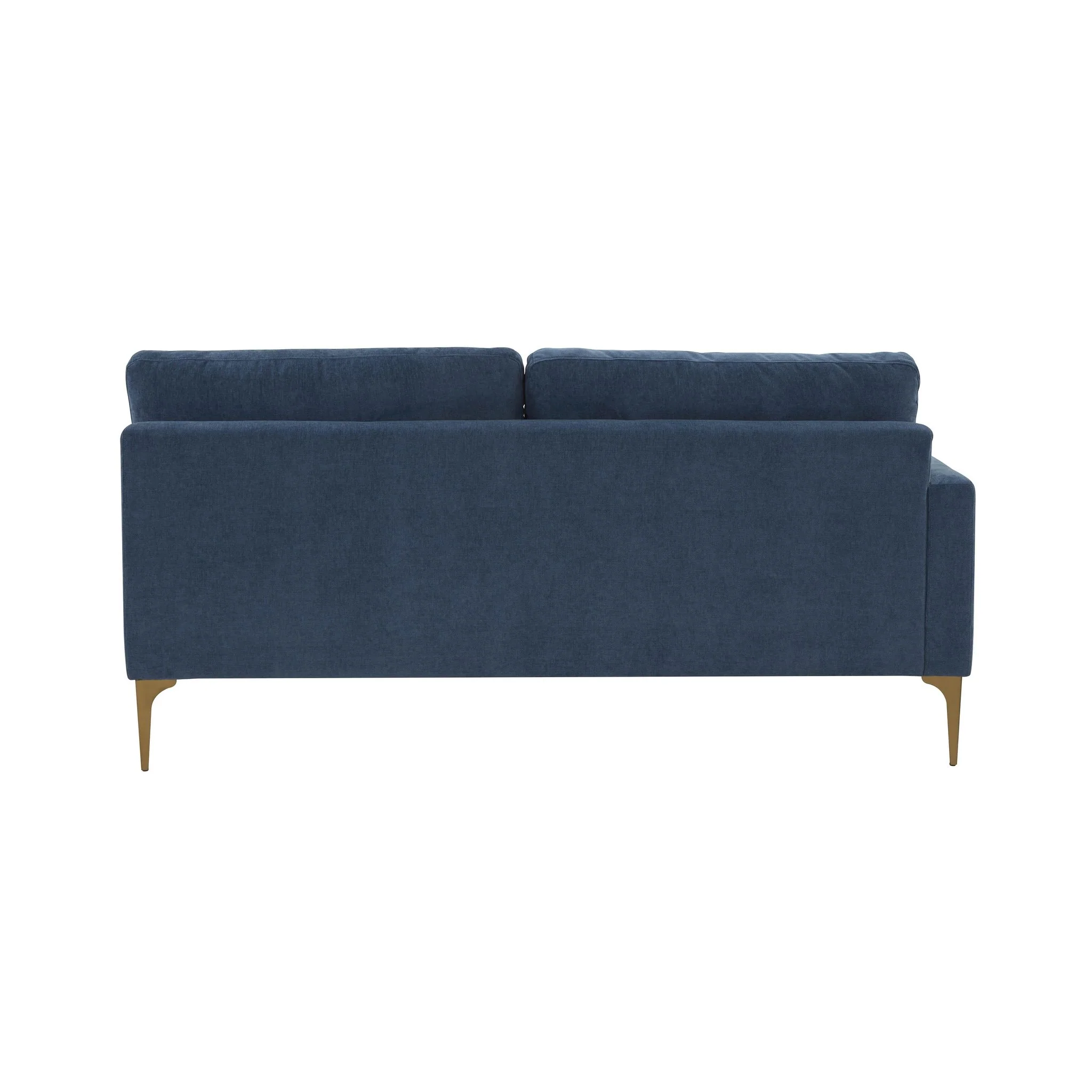 Serena Blue Velvet LAF Loveseat - Image 4