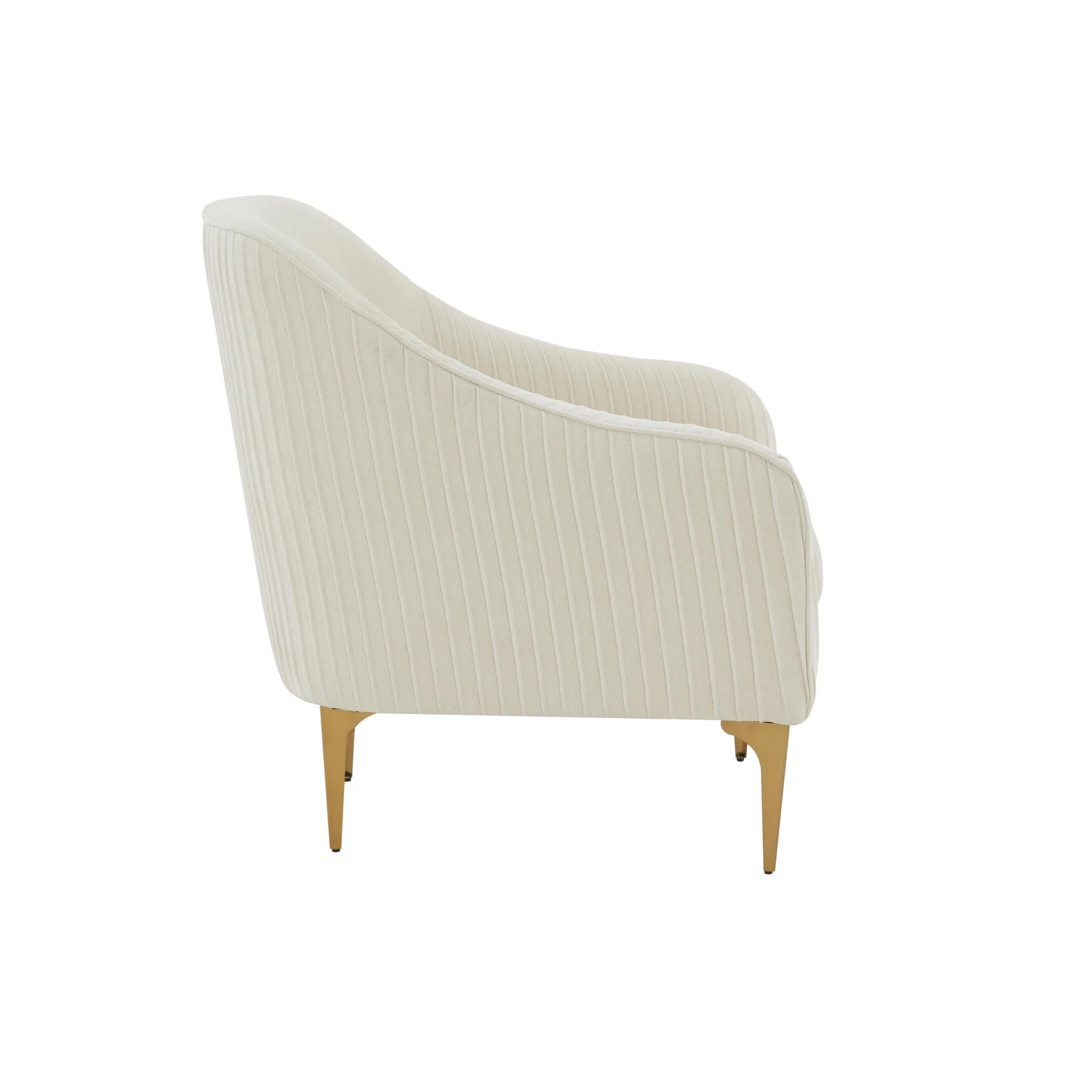 Serena Cream Velvet Accent Chair - Image 6