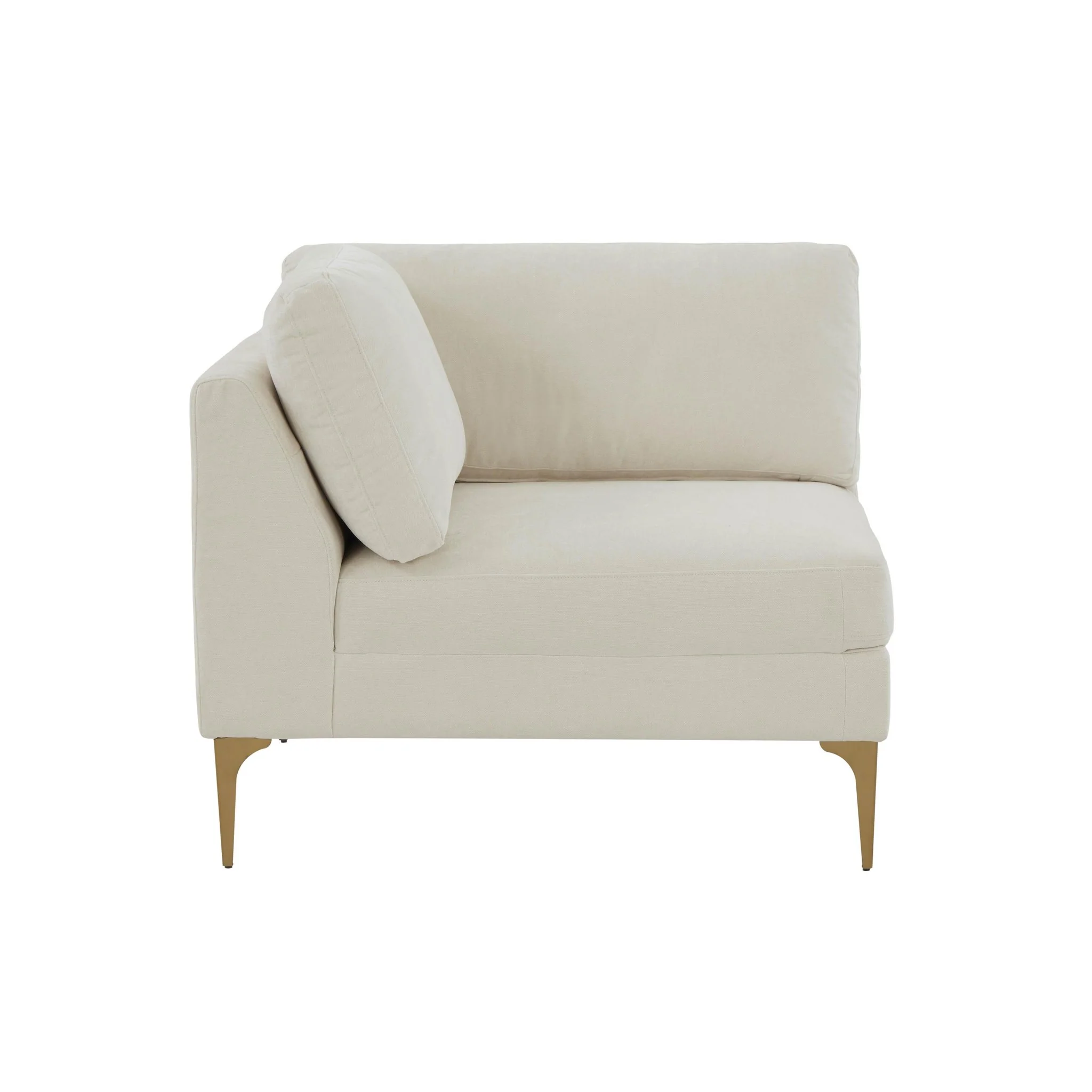 Serena Cream Velvet Corner Seat - Image 3