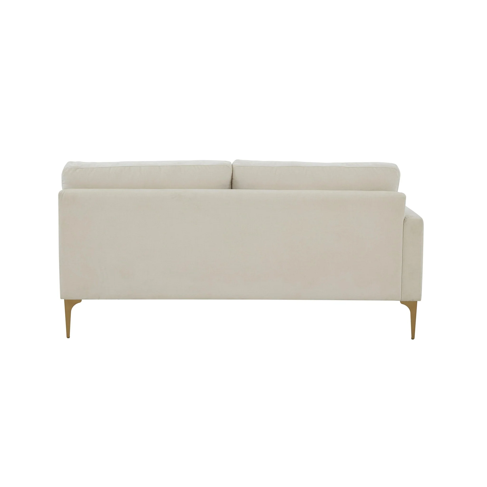Serena Cream Velvet LAF Loveseat - Image 3
