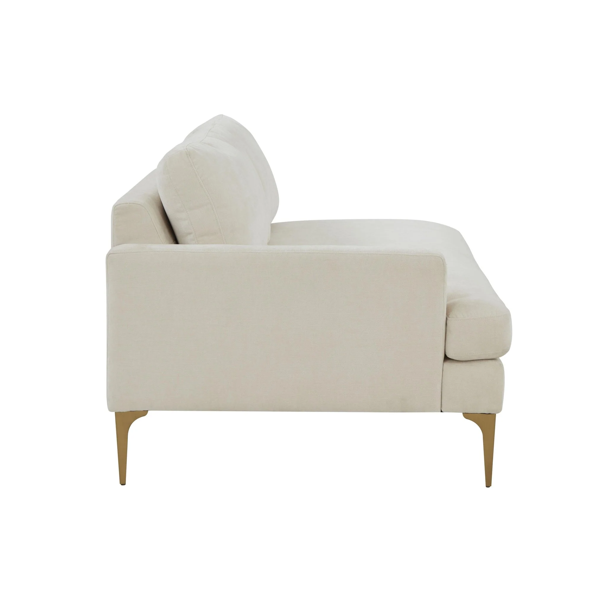Serena Cream Velvet LAF Loveseat - Image 4