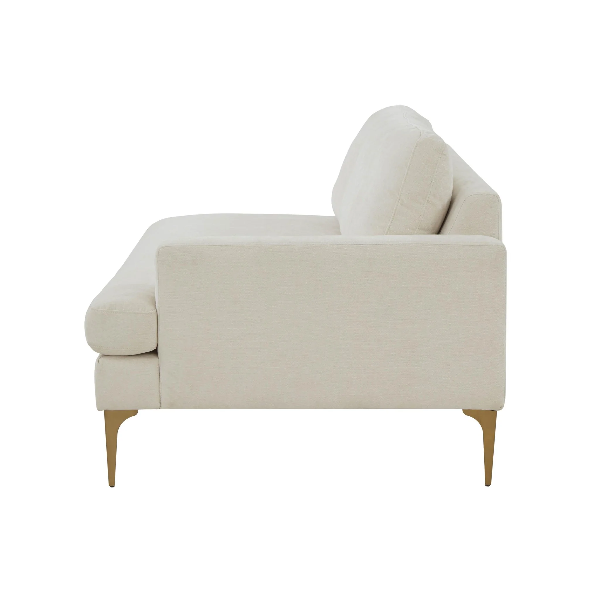 Serena Cream Velvet RAF Loveseat - Image 4