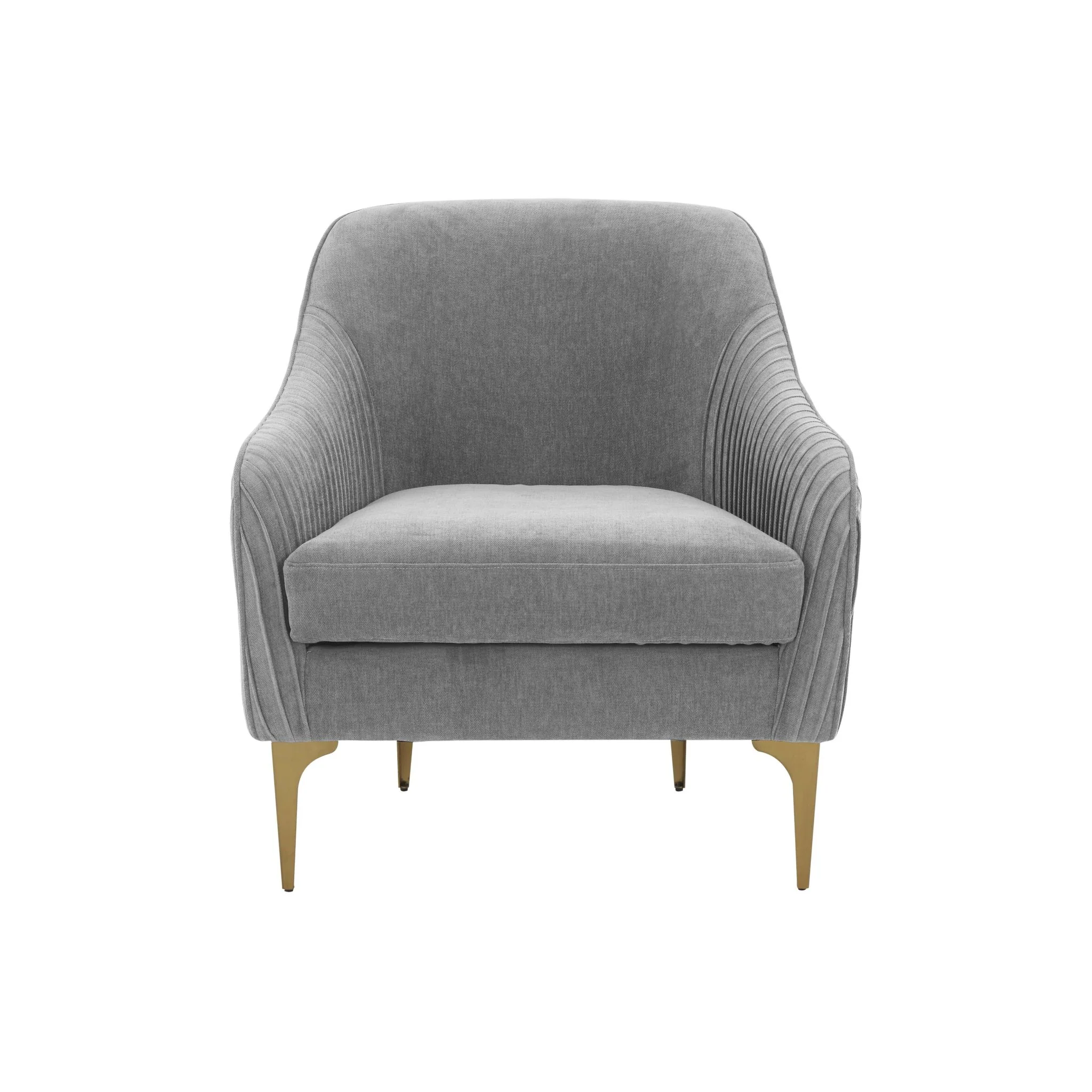 Serena Gray Velvet Accent Chair - Image 3