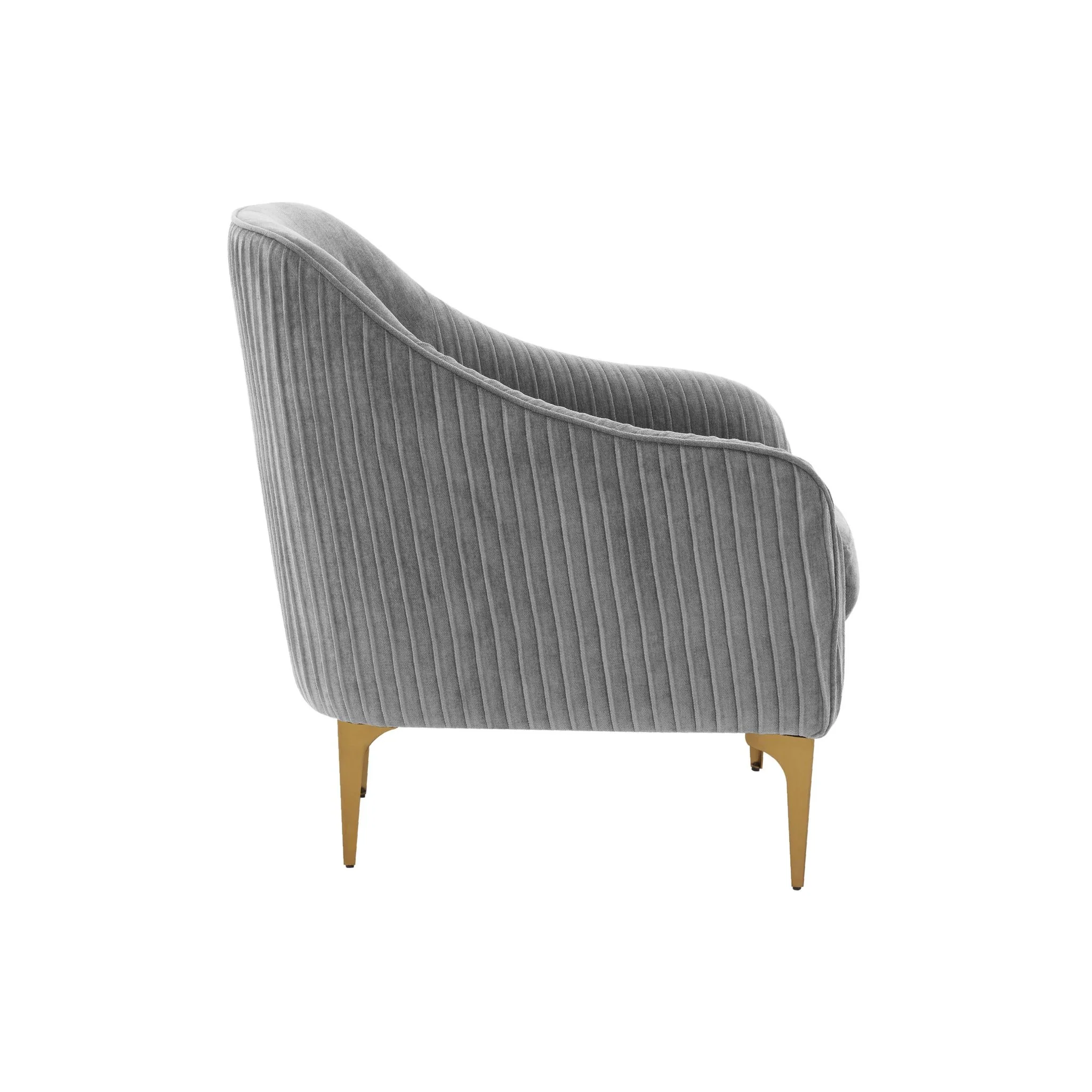 Serena Gray Velvet Accent Chair - Image 4