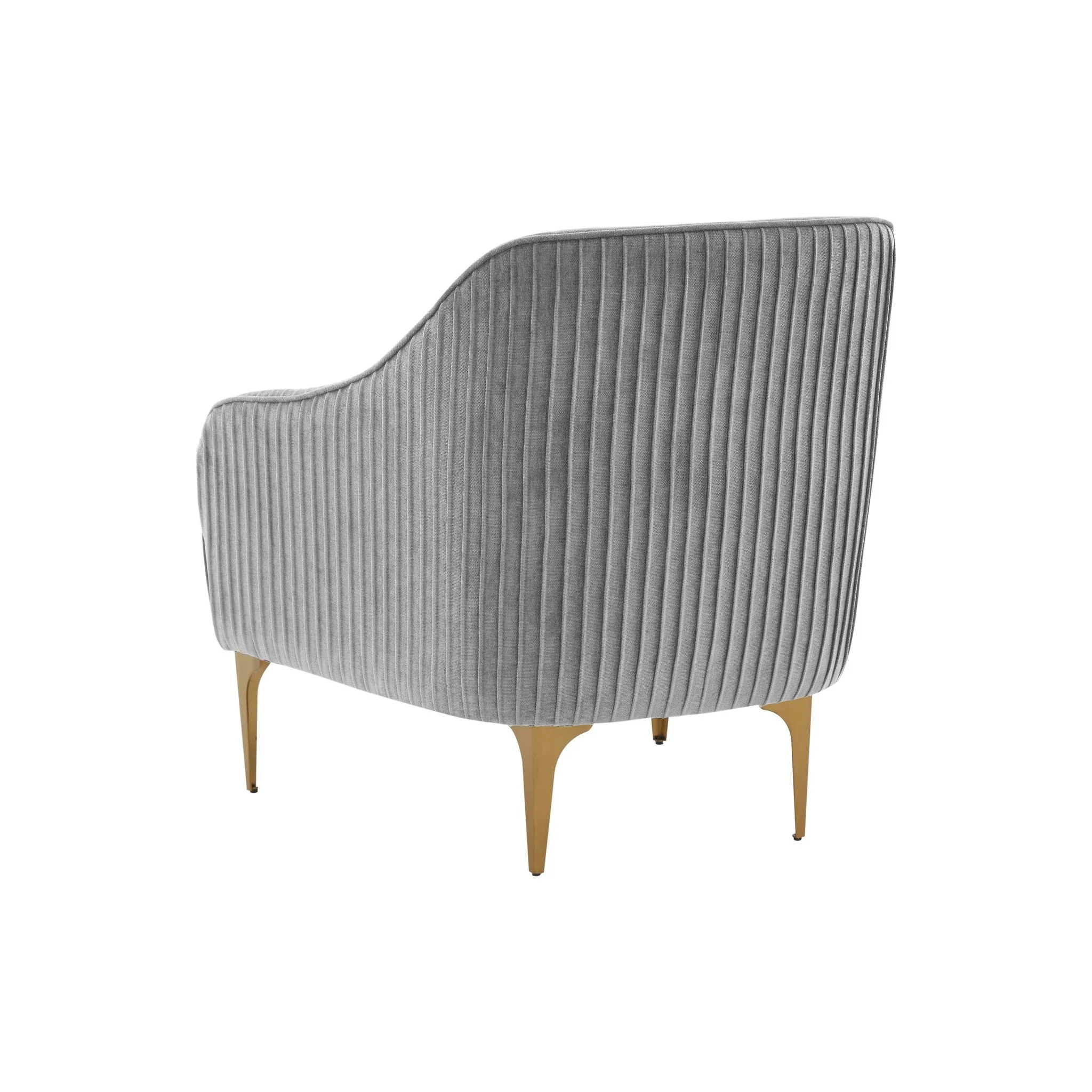 Serena Gray Velvet Accent Chair - Image 6