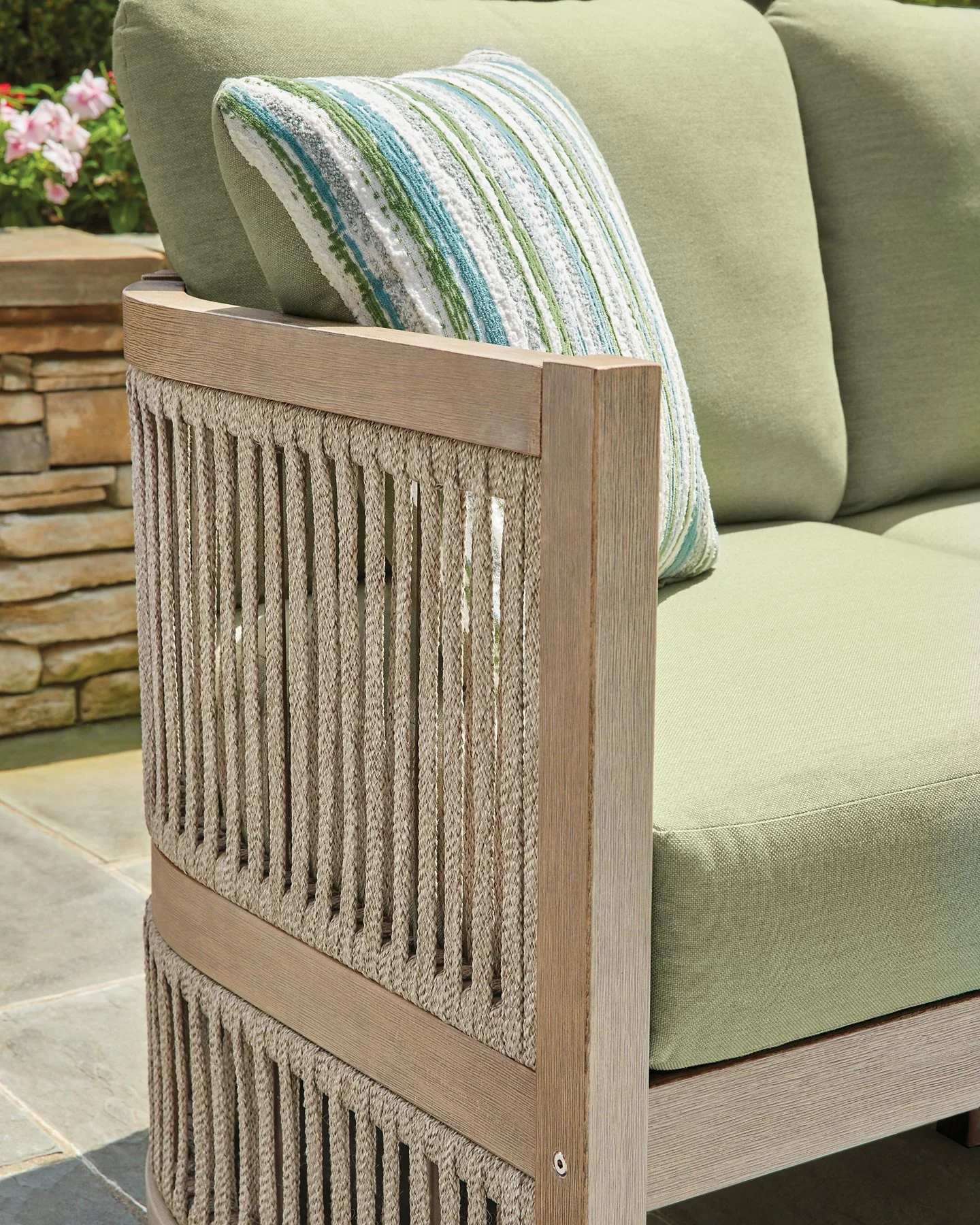 Serena Shores Outdoor Sofa with Cushion - Image 8