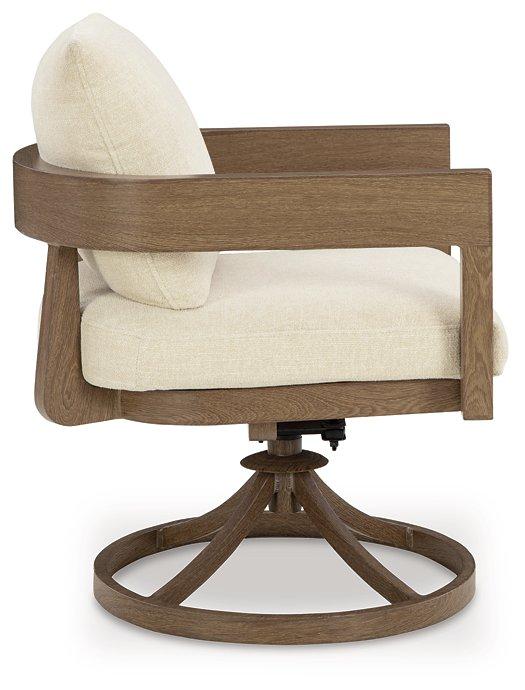 Serene Bay Outdoor Swivel Dining Chair with Cushion (Set of 2) - Image 7