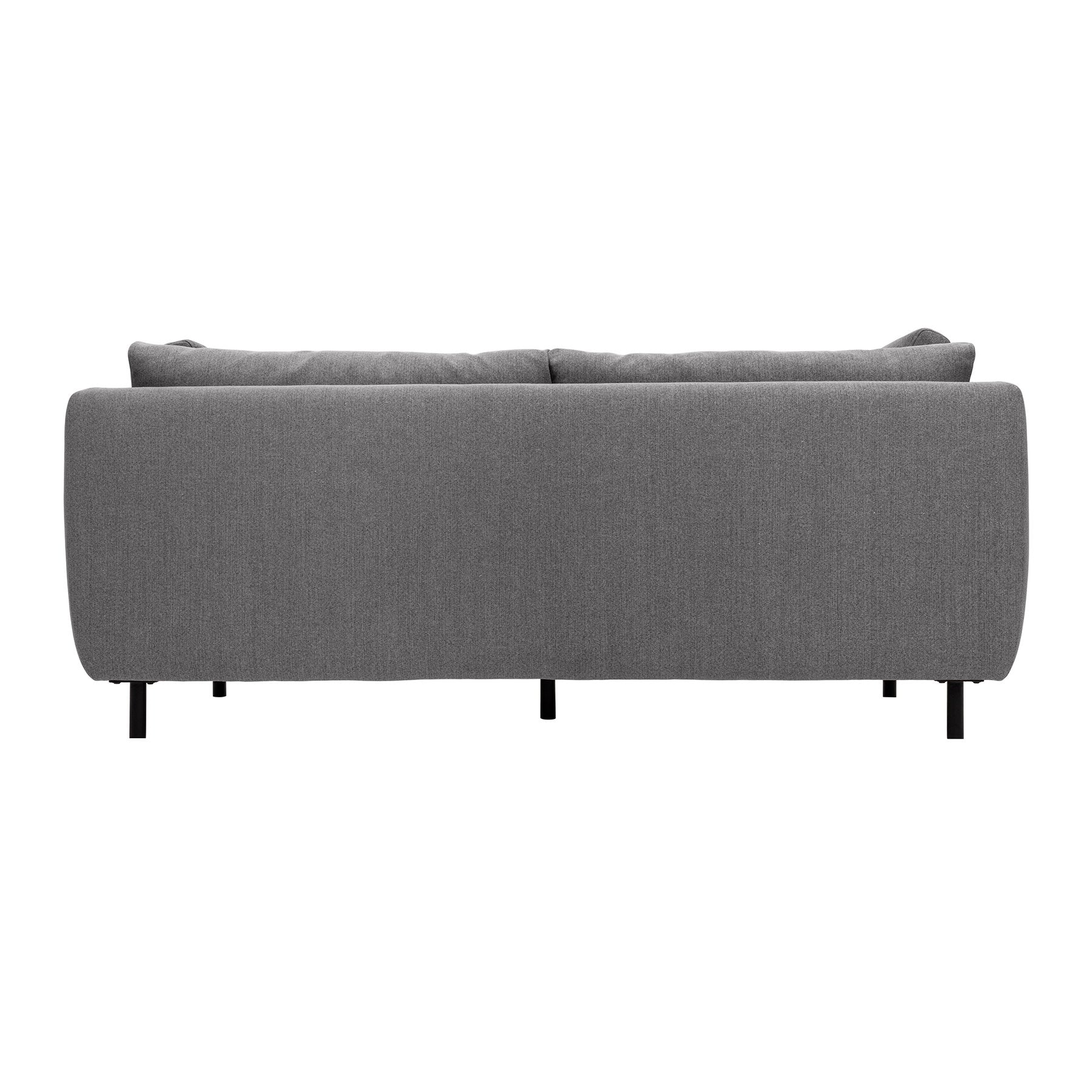 Serenity 79" Gray Fabric Sofa with Black Metal Legs - Image 4
