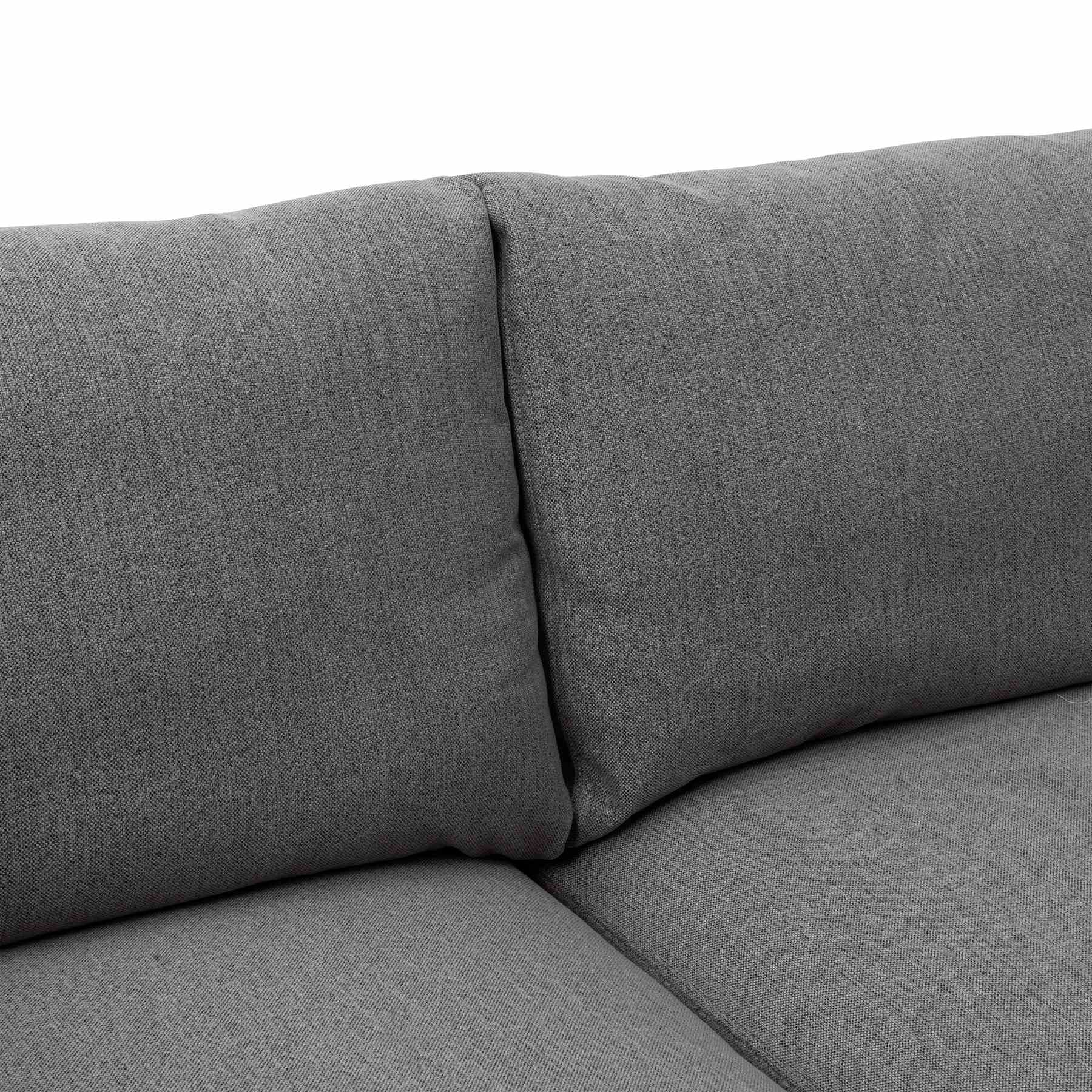 Serenity 79" Gray Fabric Sofa with Black Metal Legs - Image 7