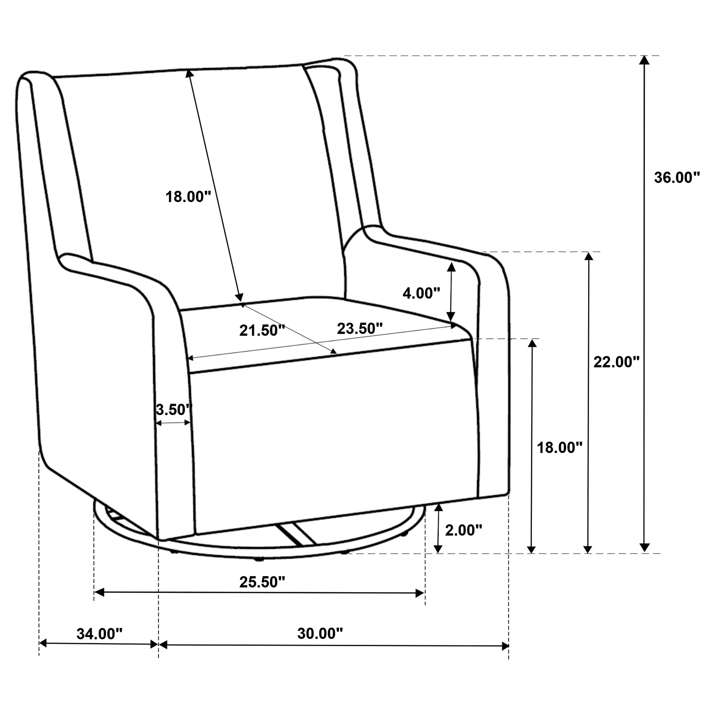 Serra Swivel Glider Chair - Image 11