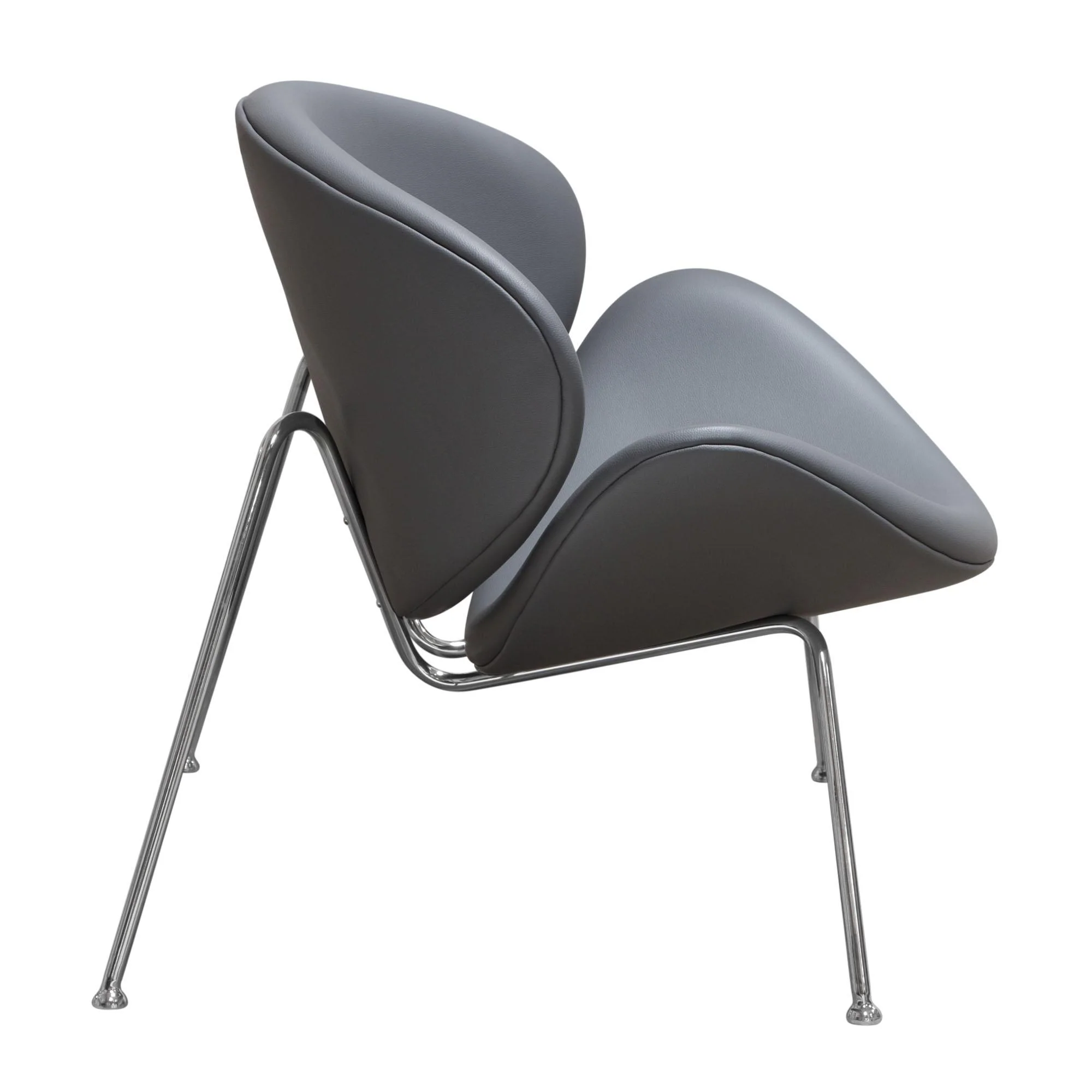 Set of (2) Roxy Accent Chair with Chrome Frame by Diamond Sofa - GREY - Image 4