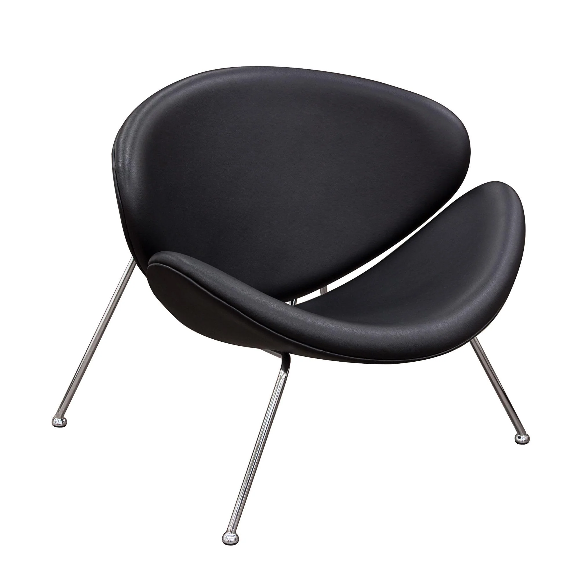 Set of (2) Roxy Black Accent Chair with Chrome Frame by Diamond Sofa - Image 3