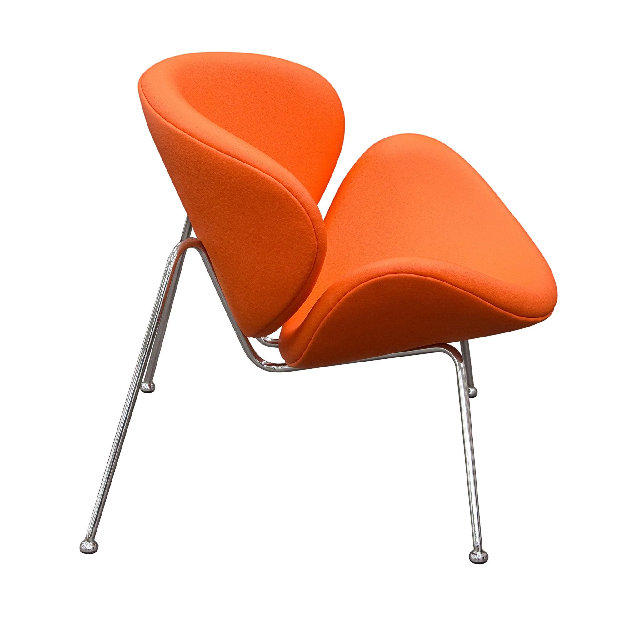 Set of (2) Roxy Orange Accent Chair with Chrome Frame by Diamond Sofa - Image 4