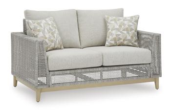 Seton Creek Outdoor Loveseat with Cushion - Image 3