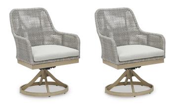 Seton Creek Outdoor Swivel Dining Chair (Set of 2) - Image 3
