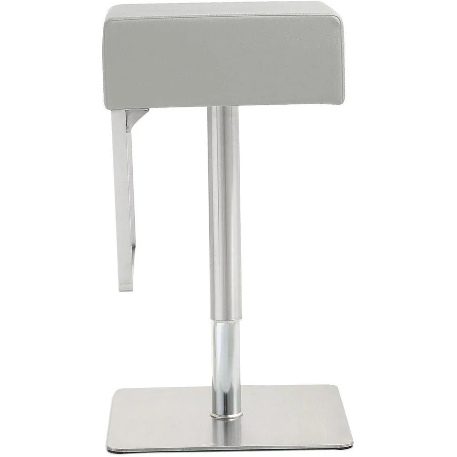 Seville Light Grey Performance Vegan Leather Adjustable Barstool - Image 4
