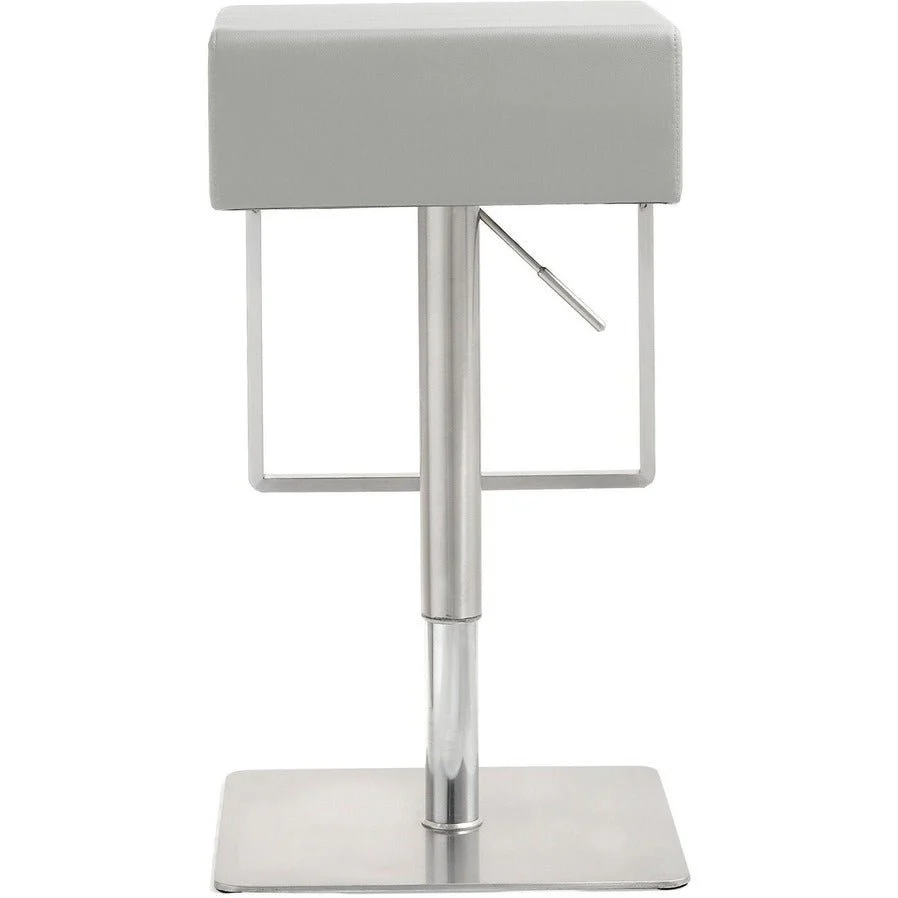 Seville Light Grey Performance Vegan Leather Adjustable Barstool - Image 5