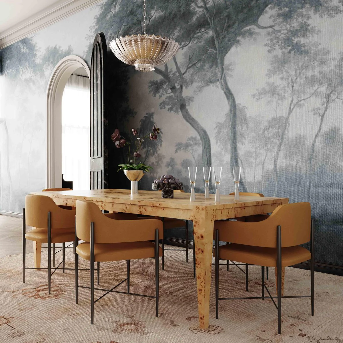 Sezanne Tan Vegan Leather Dining Chair - Image 2