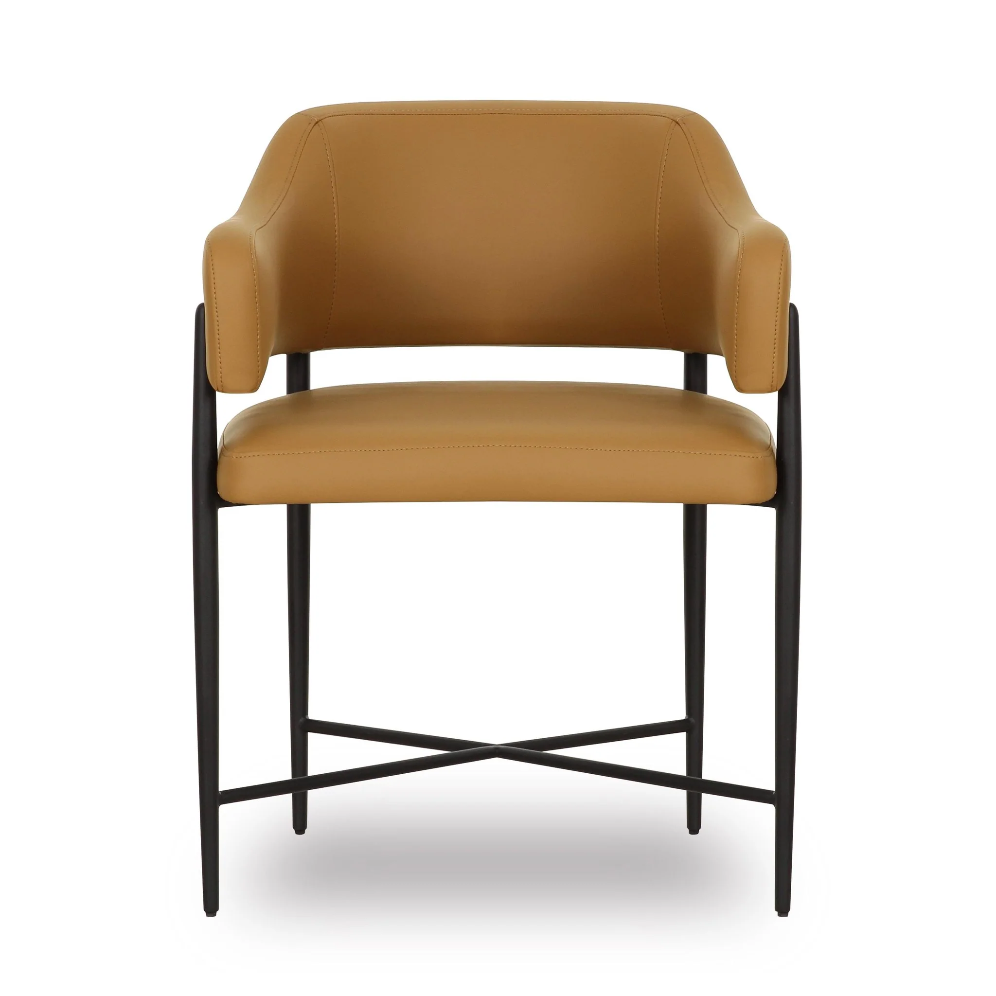 Sezanne Tan Vegan Leather Dining Chair - Image 3