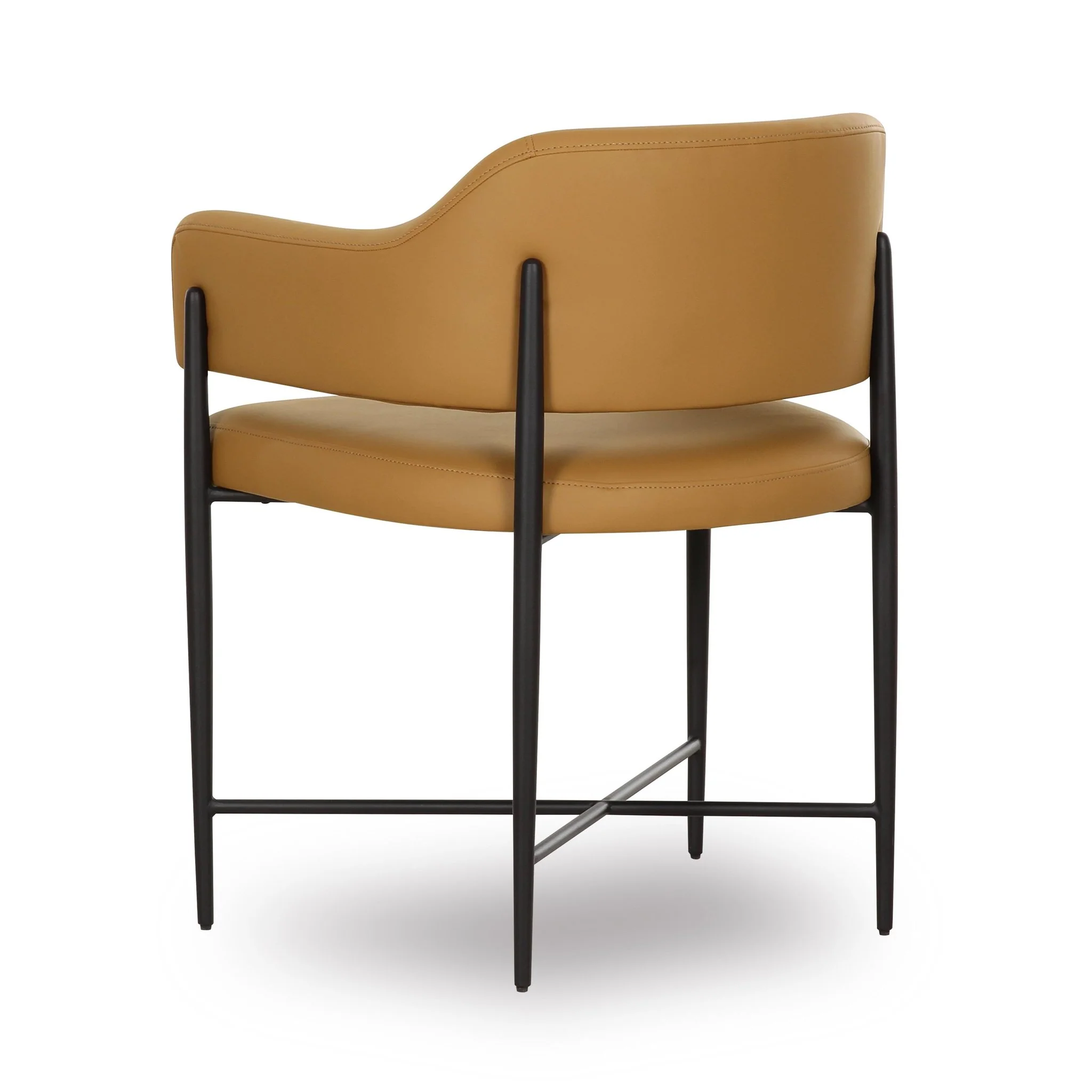 Sezanne Tan Vegan Leather Dining Chair - Image 4
