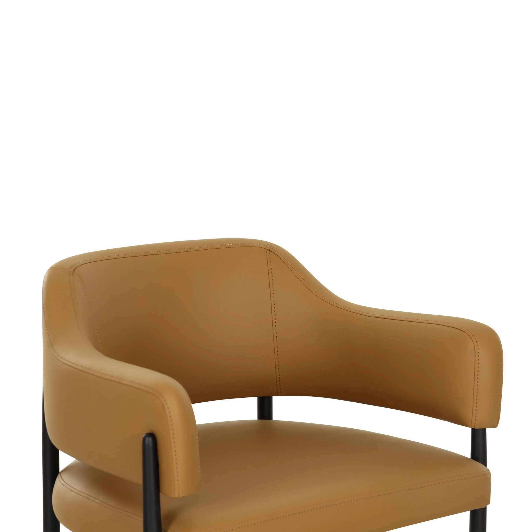 Sezanne Tan Vegan Leather Dining Chair - Image 5