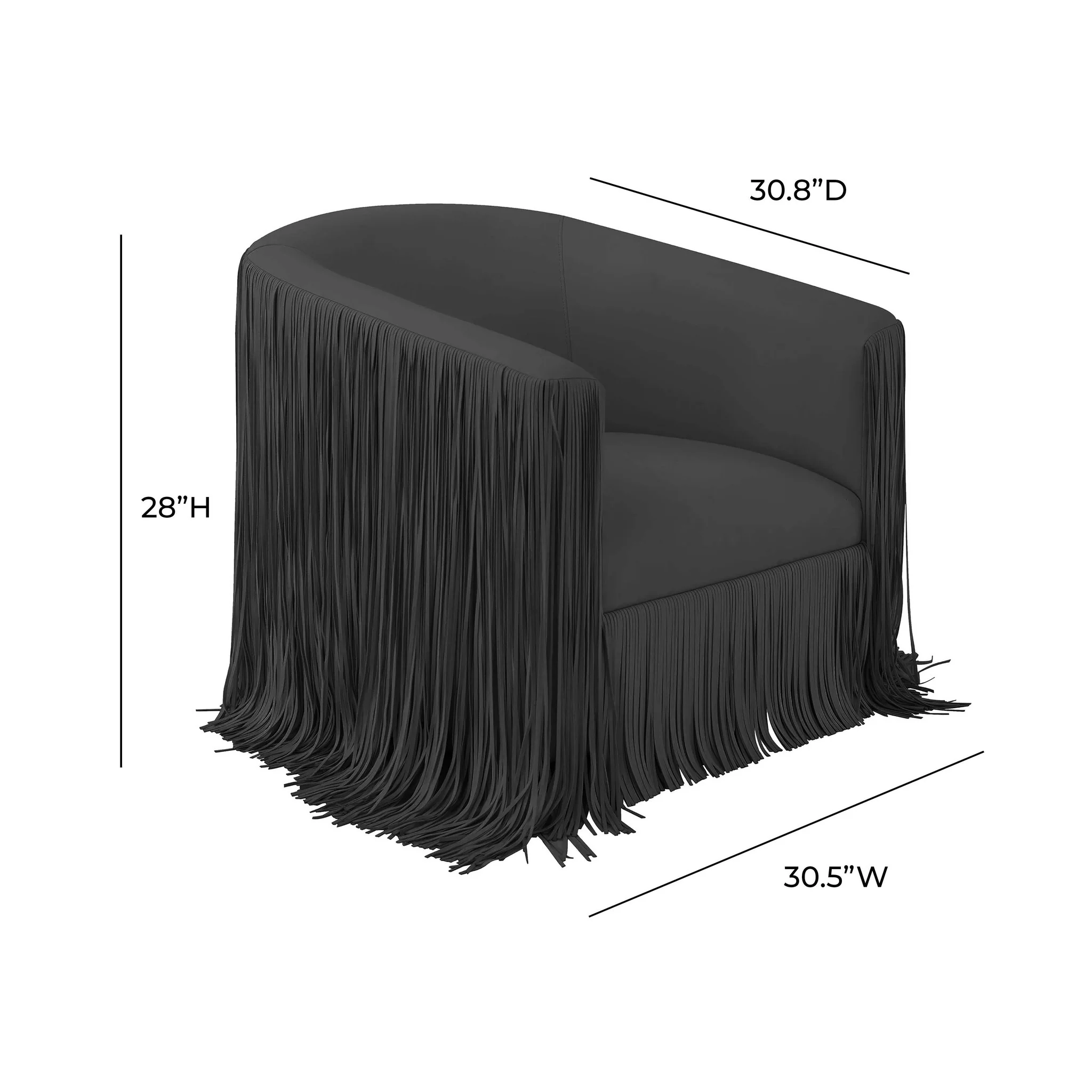 Shag Me Black Performance Vegan Leather Swivel Chair - Image 6