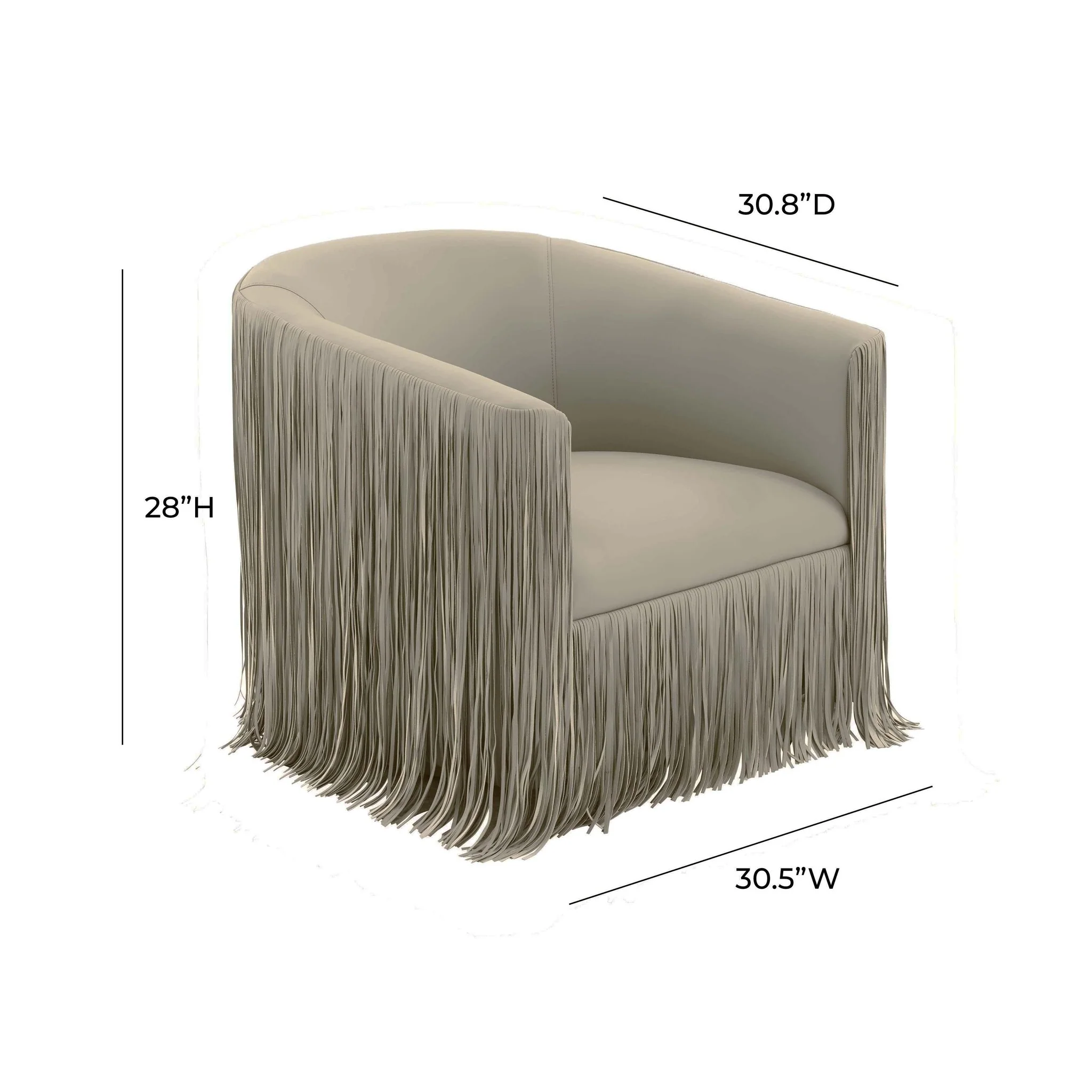 Shag Me Grey Performance Vegan Leather Swivel Chair - Image 6