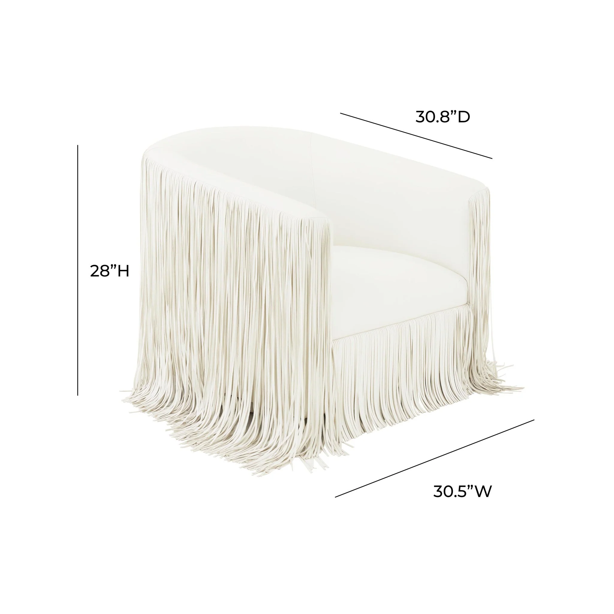 Shag Me Ivory Performance Vegan Leather Swivel Chair - Image 6