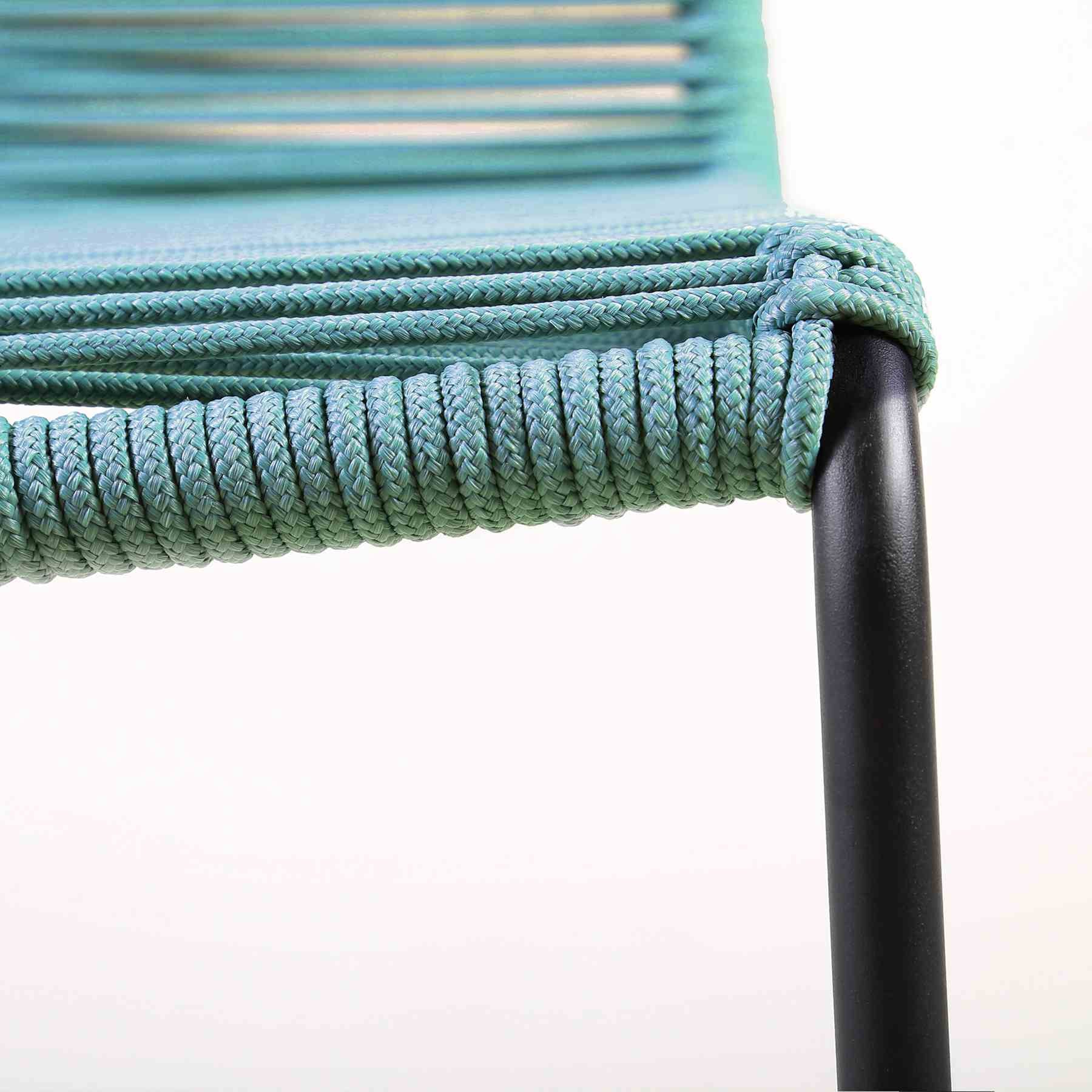 Shasta 26" Outdoor Metal and Wasabi Rope Stackable Counter Stool - Set of 2 - Image 6