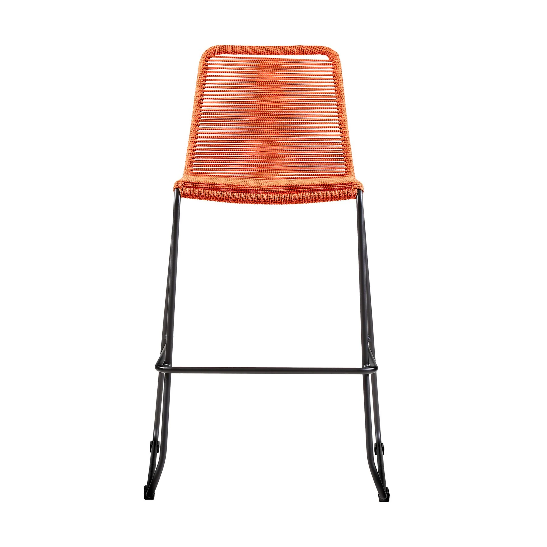 Shasta 30" and 26" Outdoor Metal and Rope Stackable Barstool - Image 2