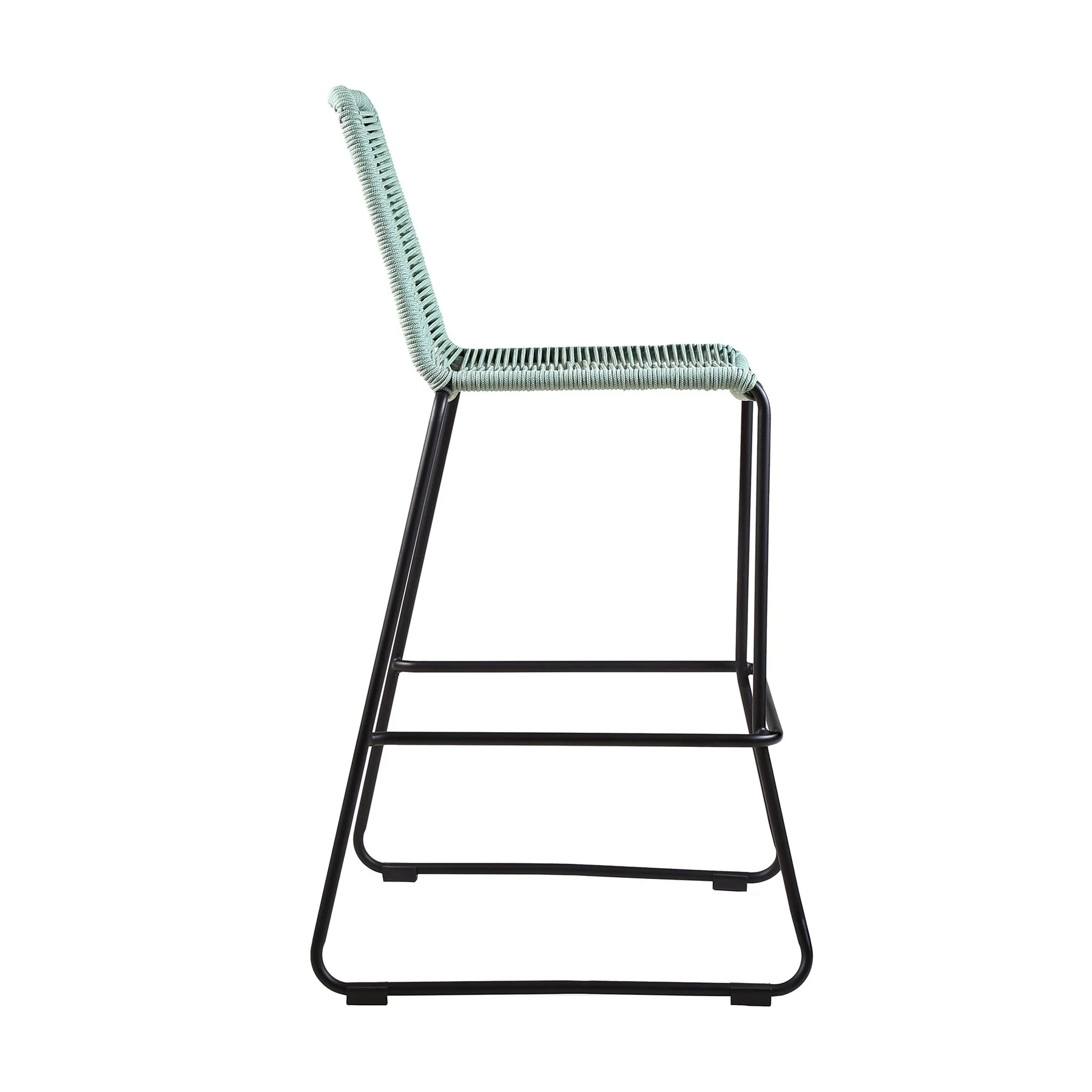Shasta 30" and 26" Outdoor Metal and Rope Stackable Barstool - Image 3