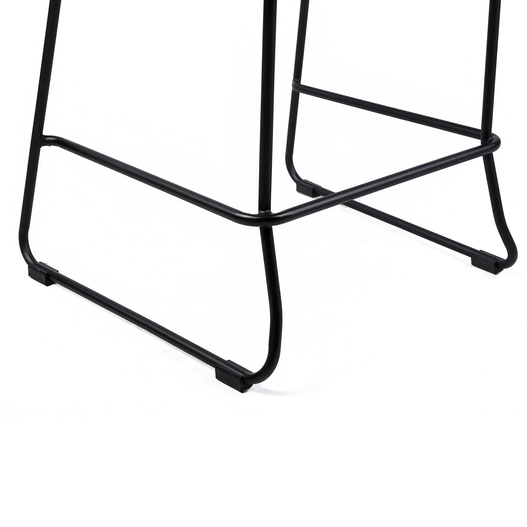Shasta 30" Outdoor Metal and Black Rope Stackable Barstool - Image 7