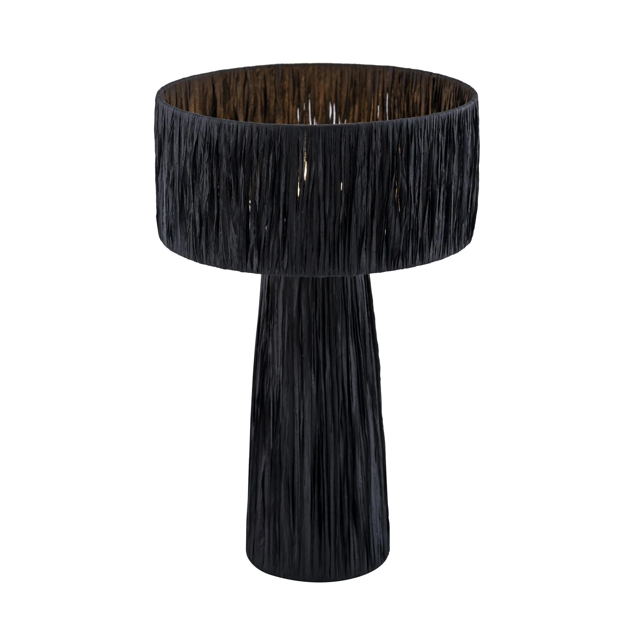 Shelby Raffia Black Table Lamp - Image 3