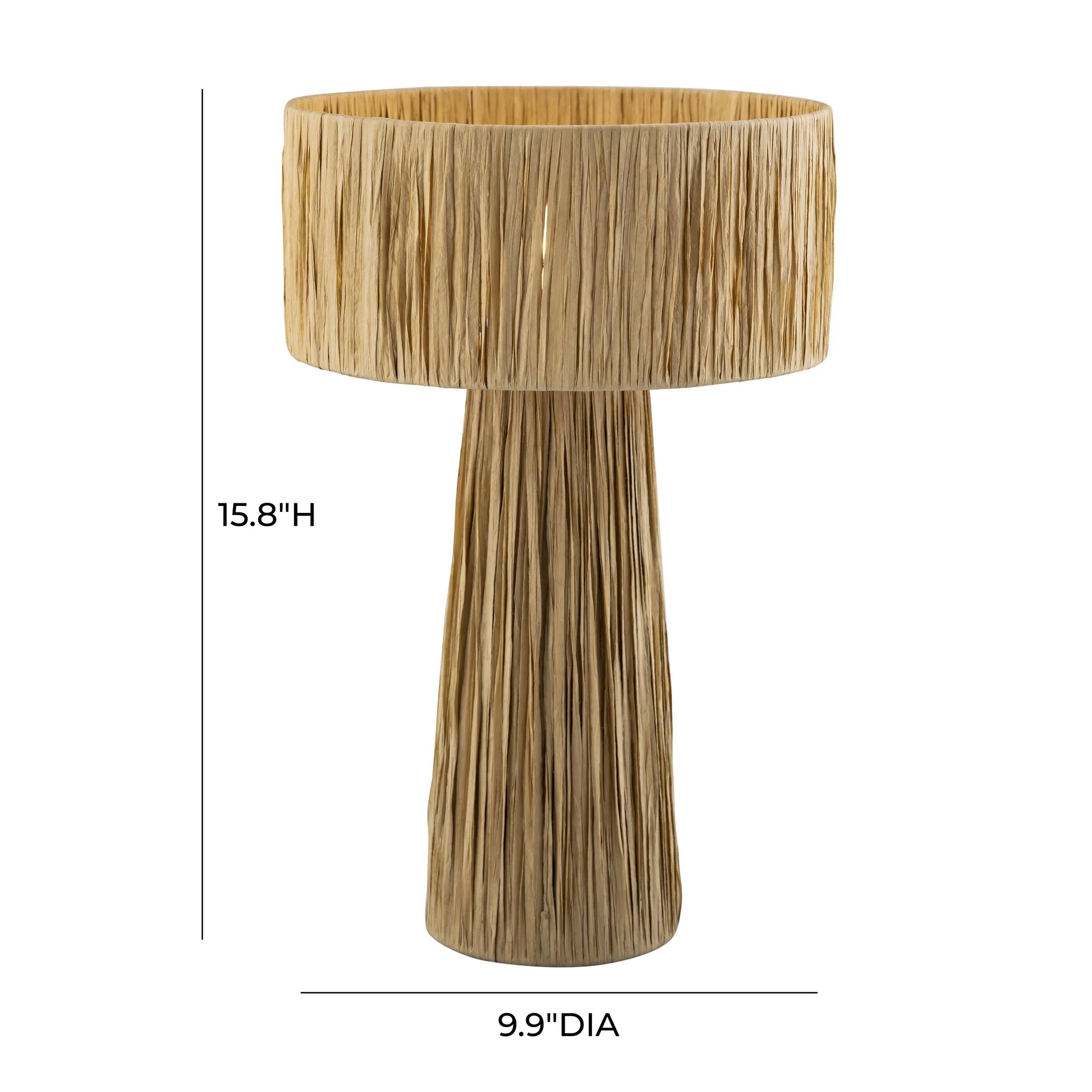 Shelby Raffia Natural Table Lamp - Image 7