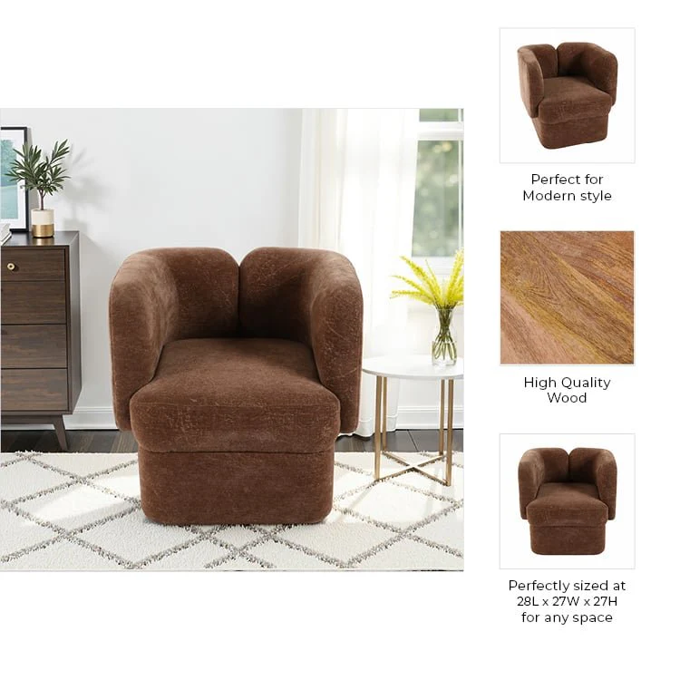 Shelter-back Accent Chair, Brown - Image 8