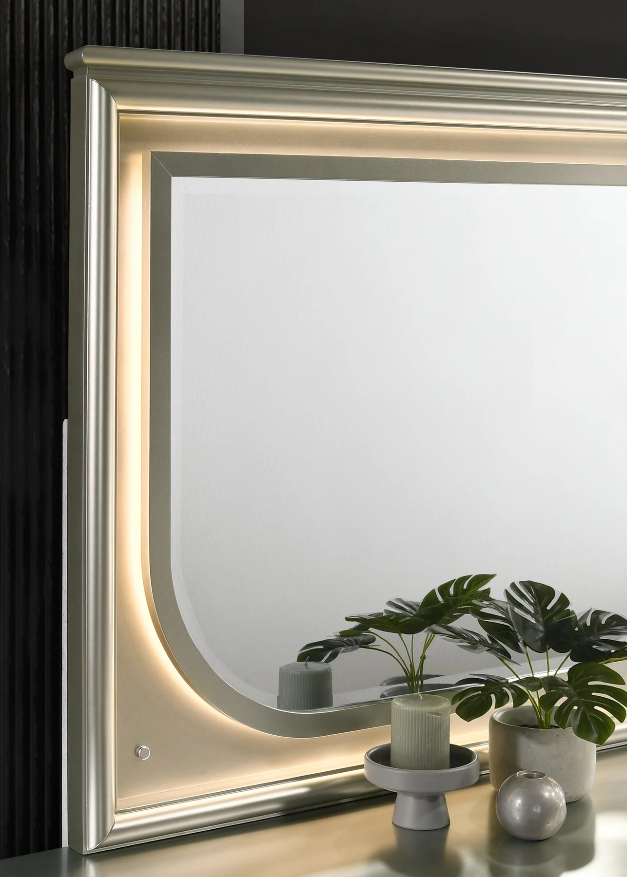 Sheridan Mirror w/ LED, Silver - Image 3