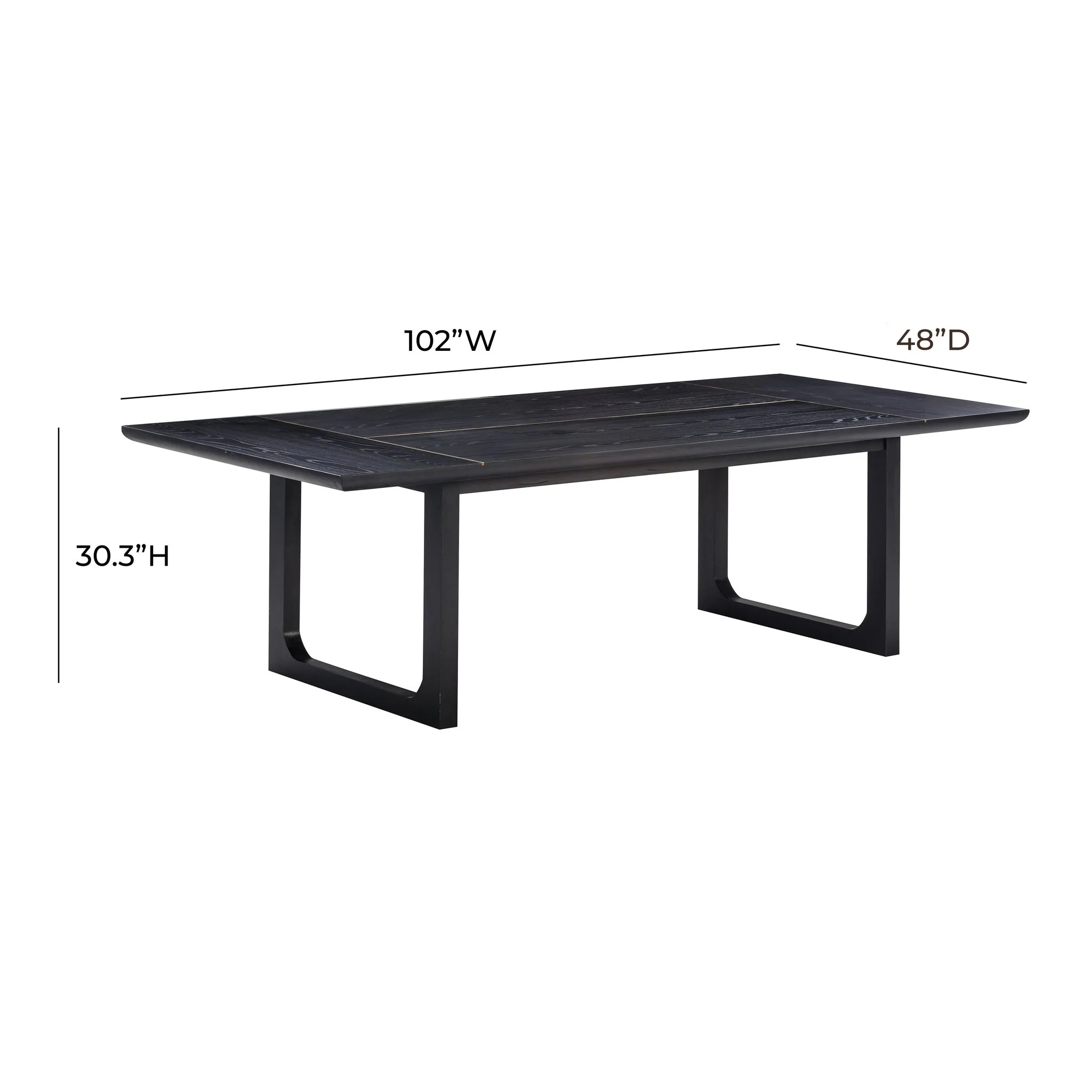 Shiloh Black Ash Rectangular Dining Table - Image 8