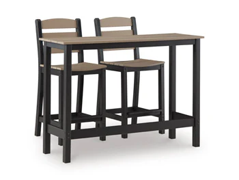 Shoreline Beach Outdoor Counter Table and 2 Barstools - Image 3