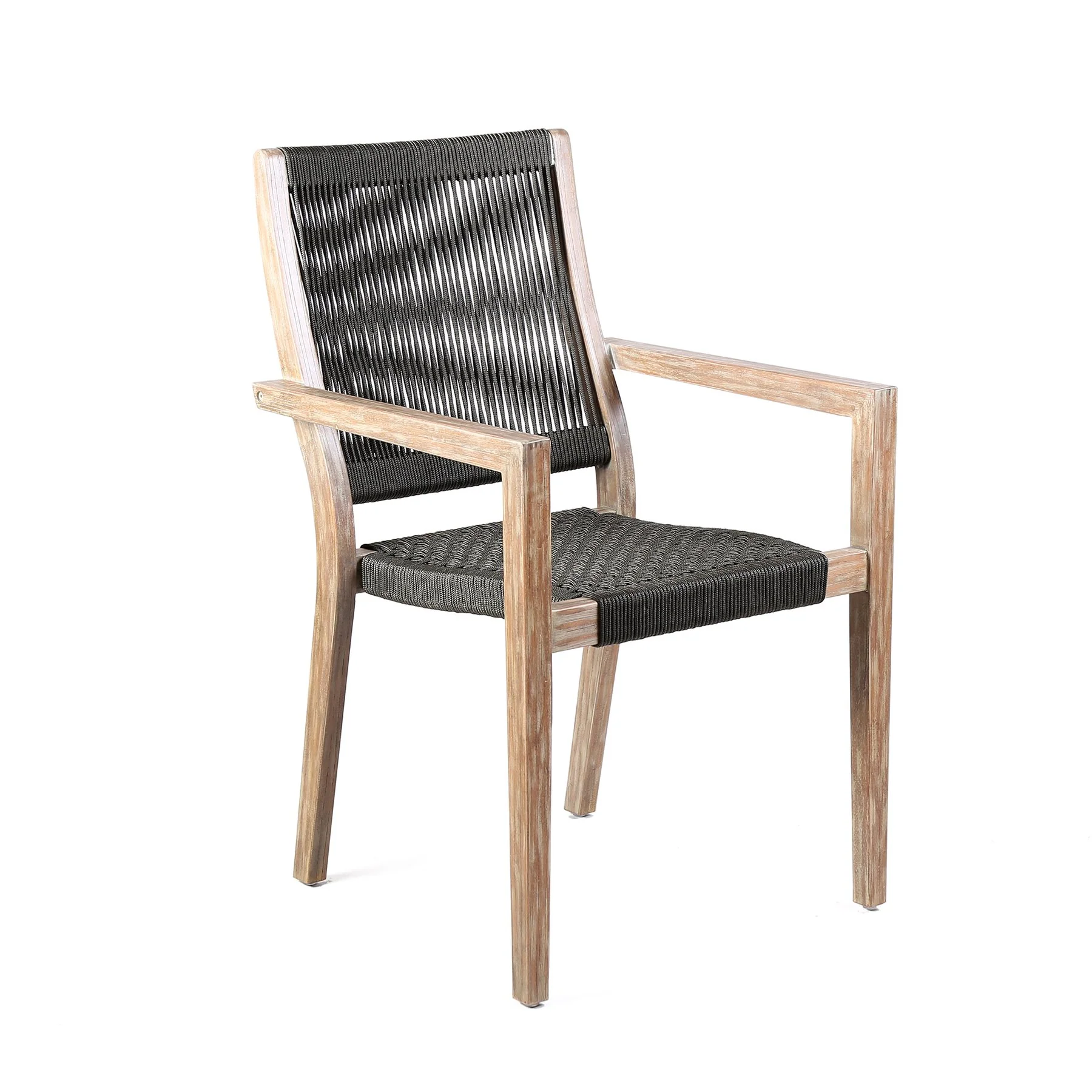 Sienna and Madsen 5 Piece Outdoor Eucalyptus Dining Set with Gray Teak Finish - Image 2