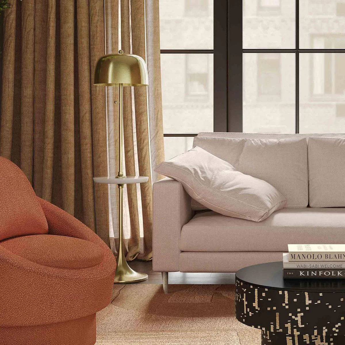 Sienna Gold Floor Lamp - Image 2