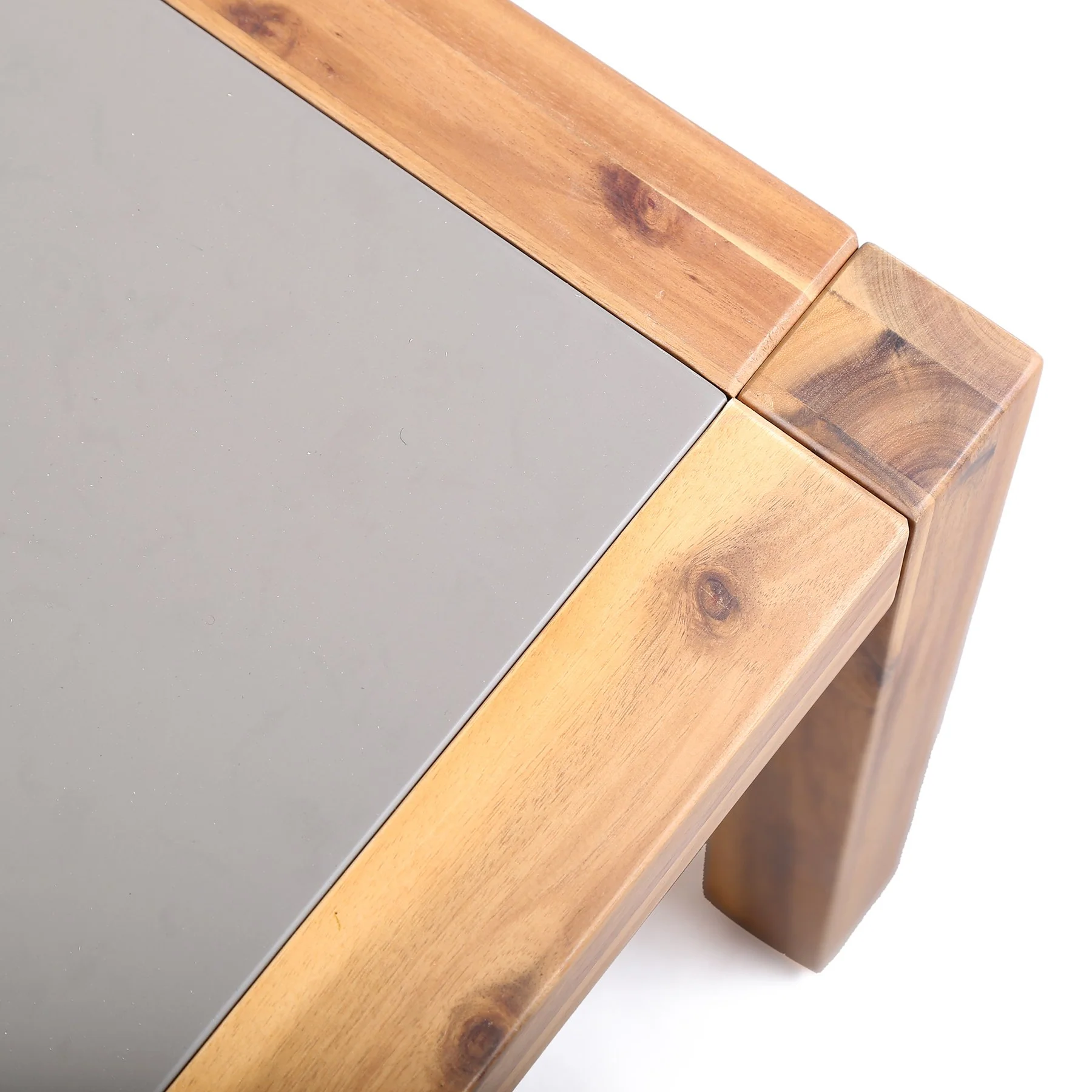 Sienna Outdoor Coffee Table with Teak Finish and Stone Top - Image 5
