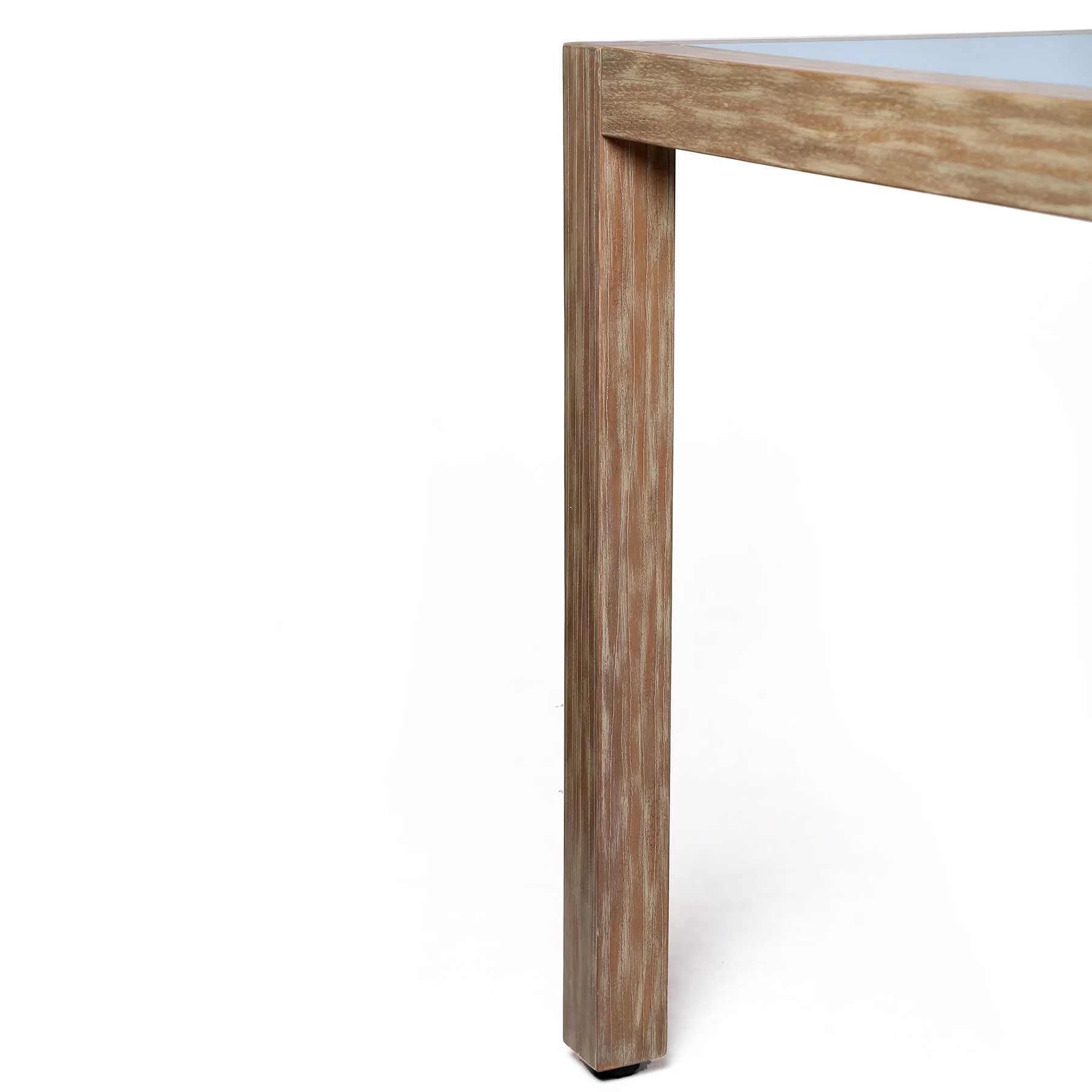 Sienna Outdoor Eucalyptus Dining Table with Gray Teak Finish and Super Stone Top - Image 6