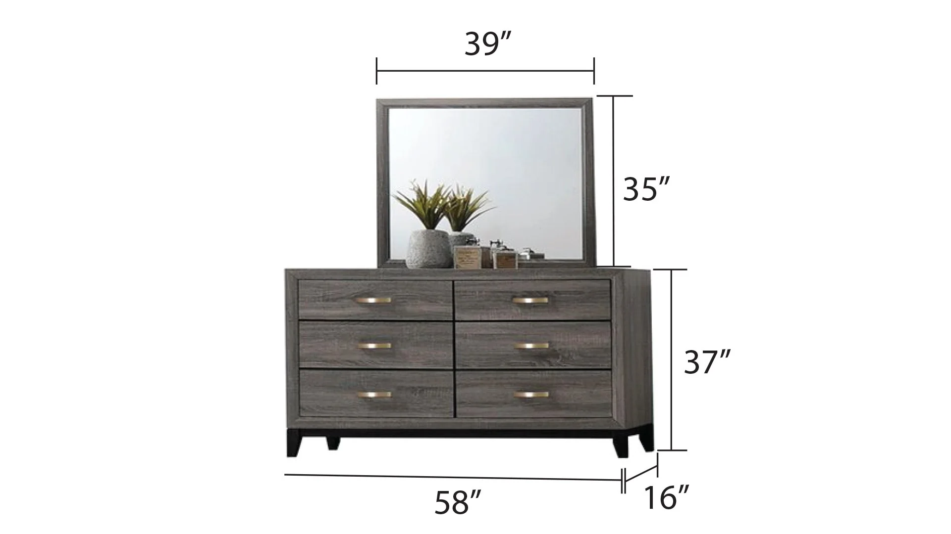 Sierra 5 Pc Full Bed Gray - Image 6