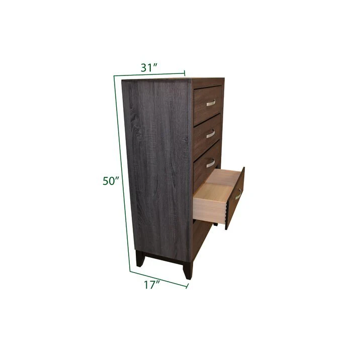 Sierra 5 Pc Queen Bed Gray - Image 18